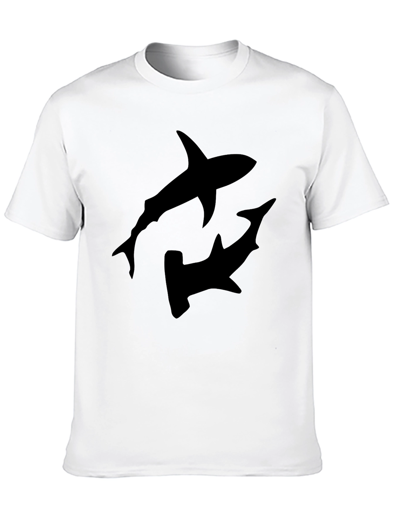 Mens Black Shark Graphic T-Shirt