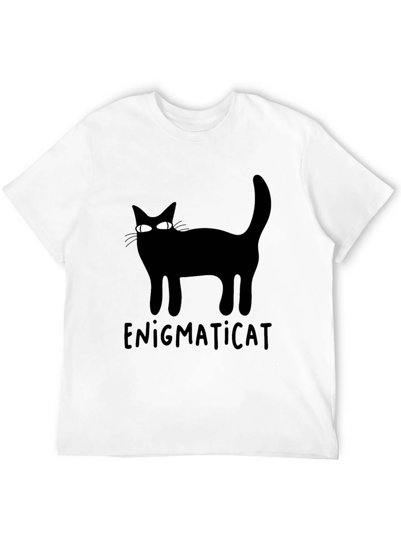 Enigmaticat Black Cat Graphic T-Shirt