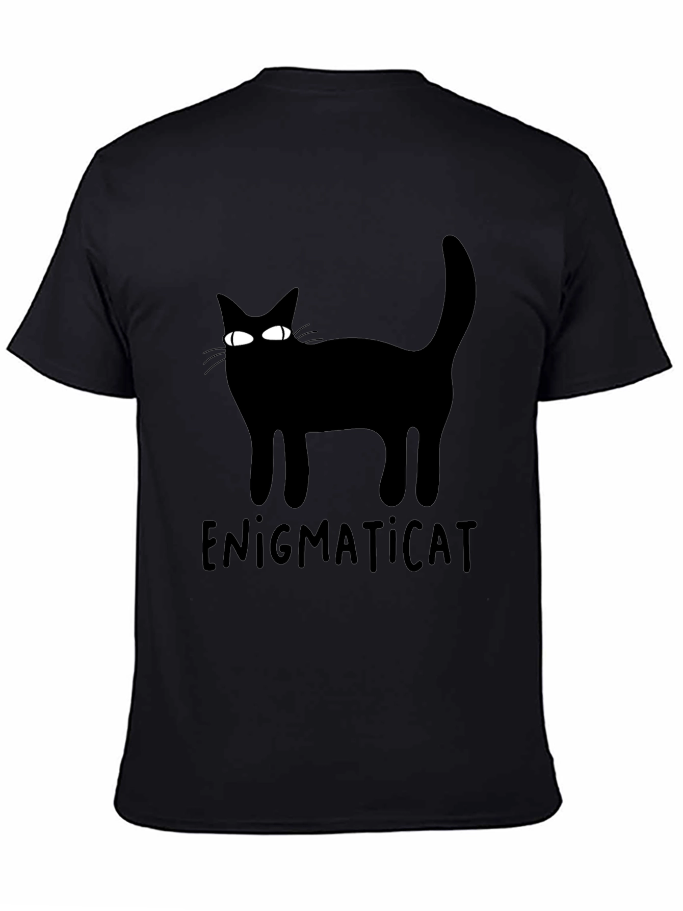 Enigmaticat Black Cat Graphic T-Shirt
