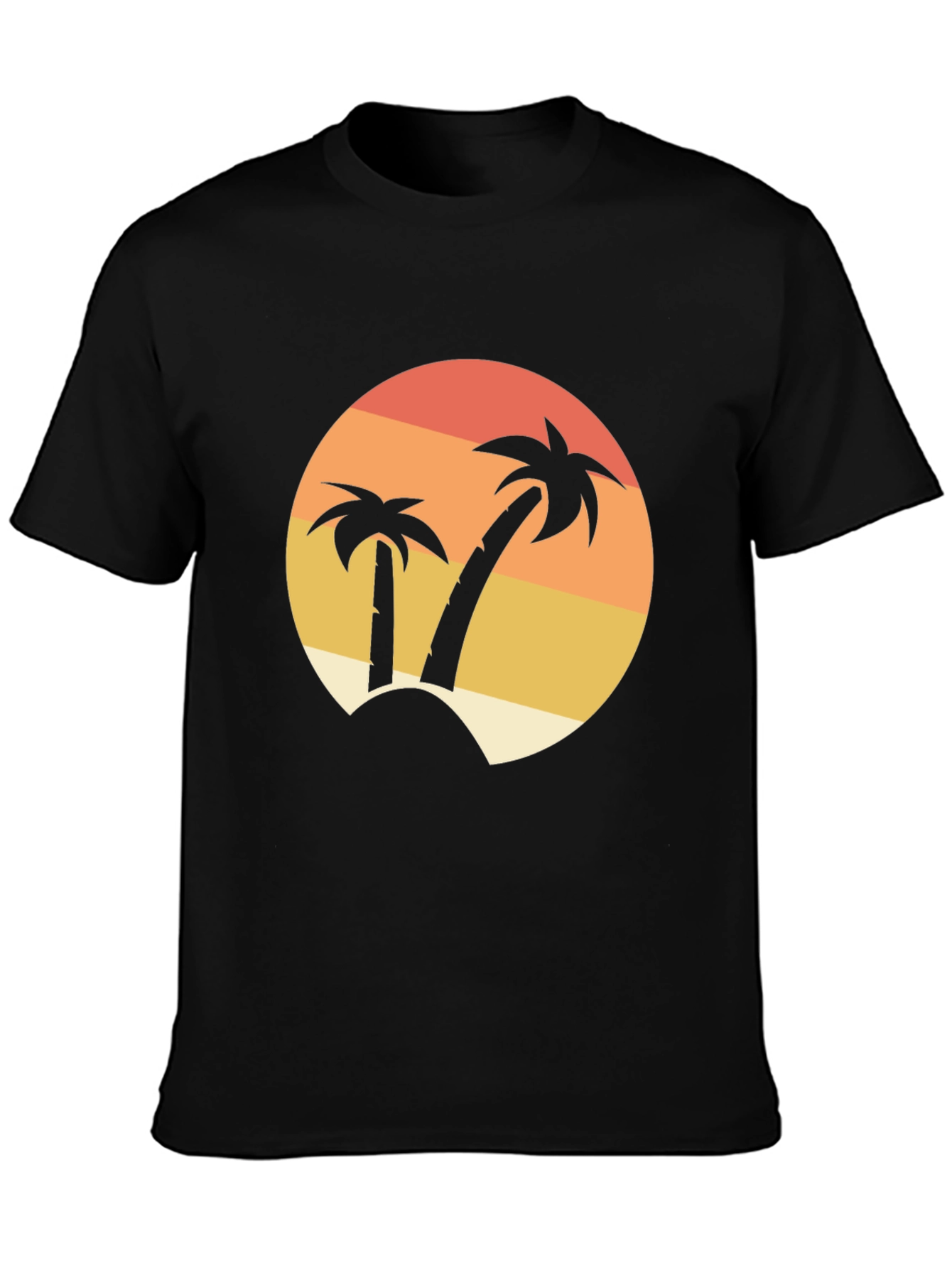 Tropical Palm Tree Sunset Graphic T-Shirt