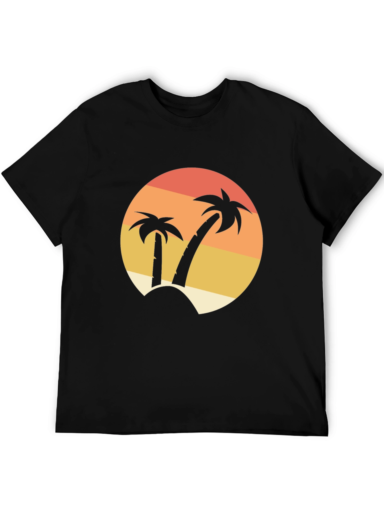 Tropical Palm Tree Sunset Graphic T-Shirt