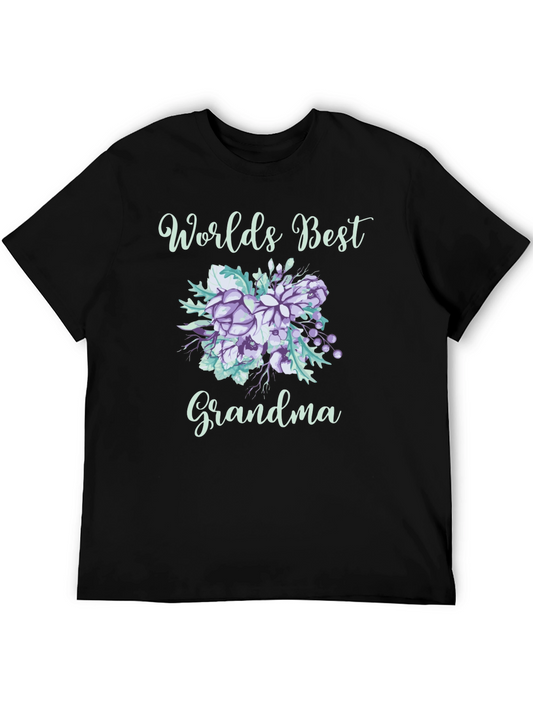 Worlds Best Grandma Floral T-Shirt