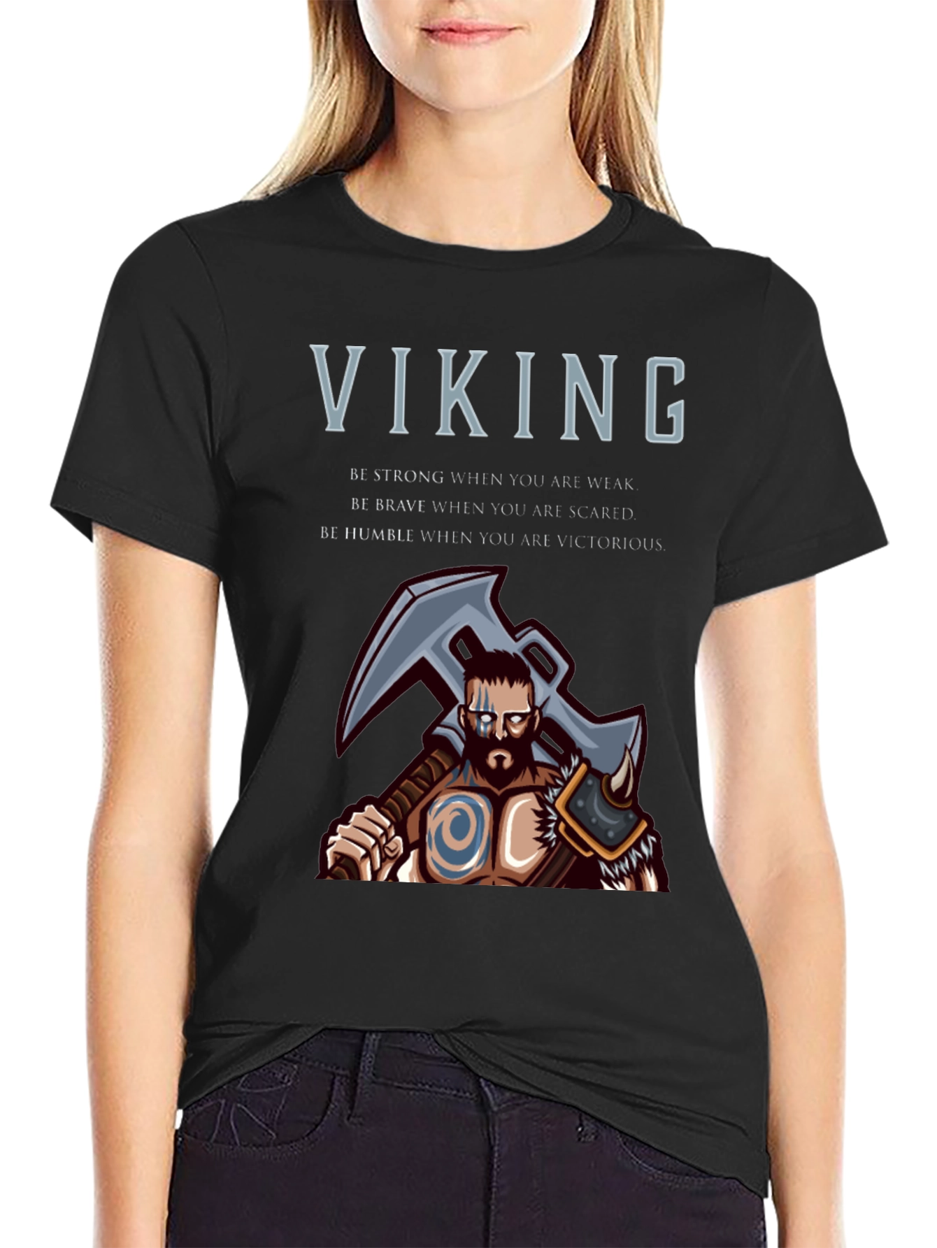 Viking Graphic T-Shirt - Be Strong Brave Humble Tee