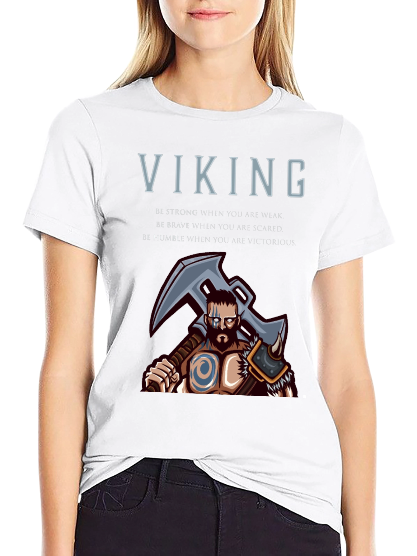 Viking Graphic T-Shirt - Be Strong Brave Humble Tee