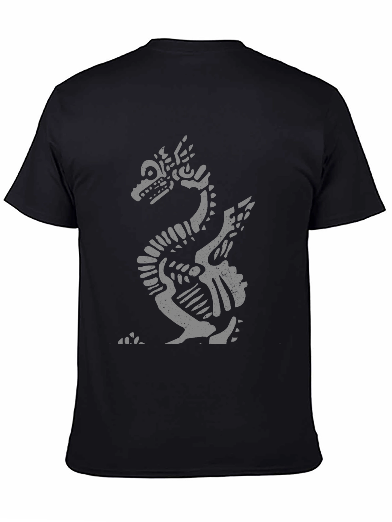 Aztec Dragon Graphic T-Shirt - Black