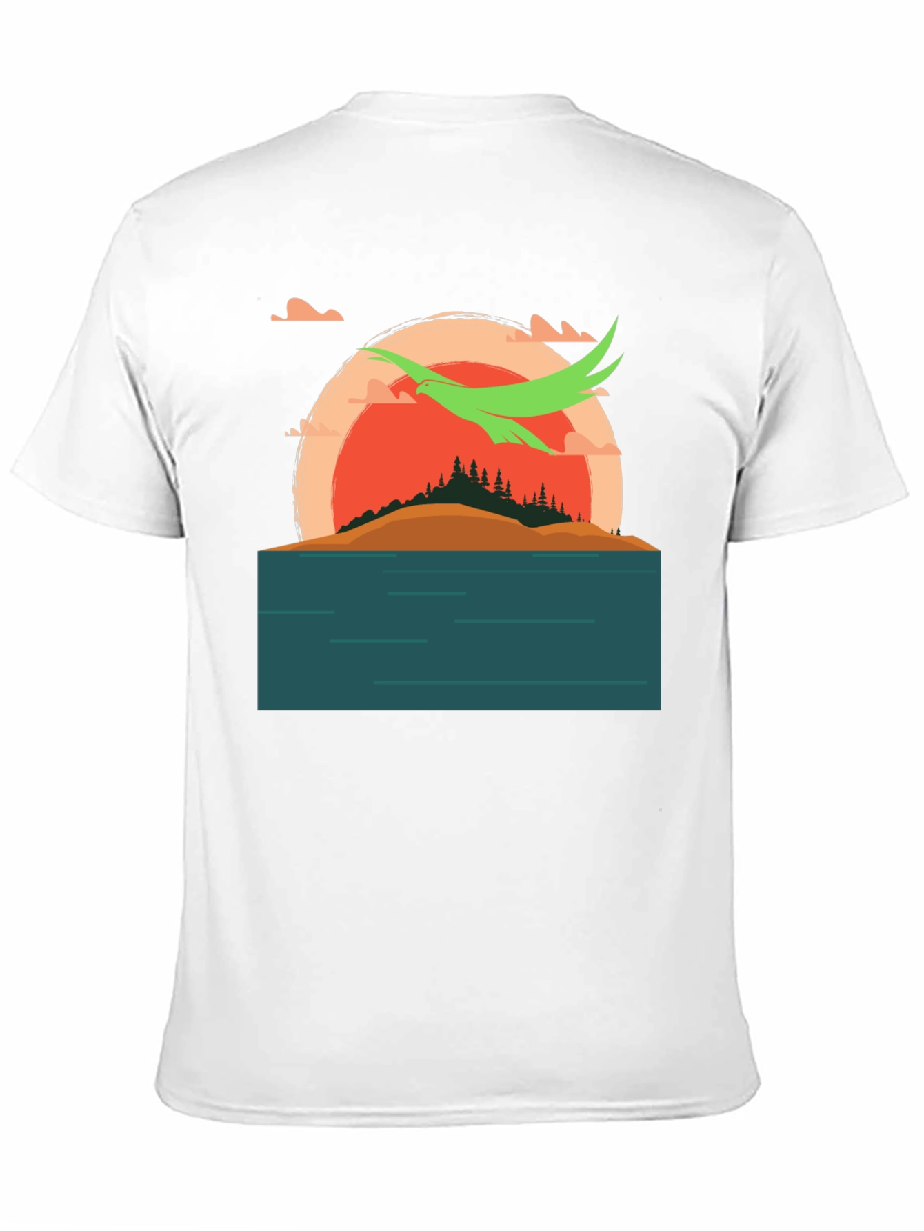 Sunset Island Graphic Tee - Nature Adventure Shirt