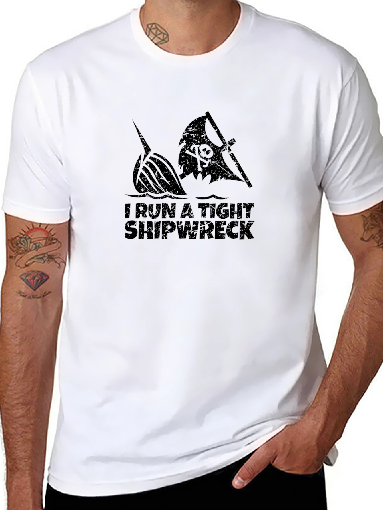Tight Shipwreck Black T-Shirt