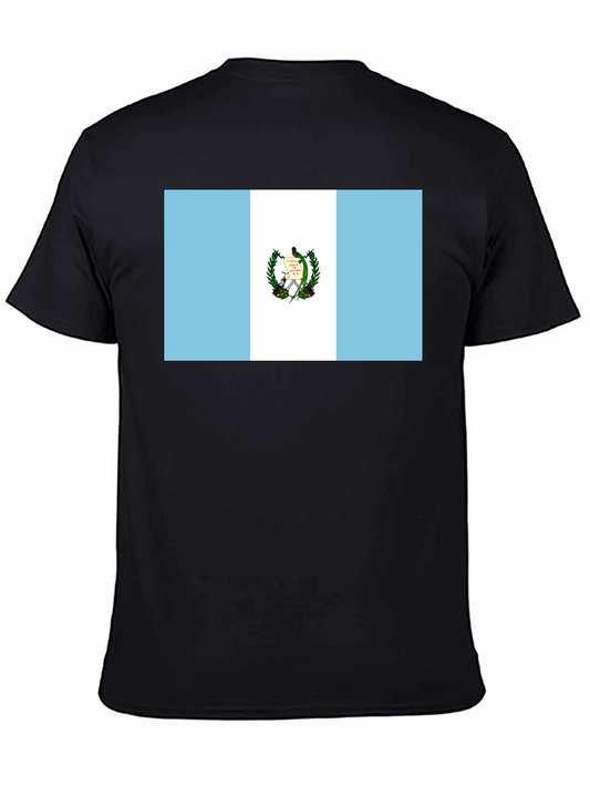 Guatemalan Flag Graphic T-Shirt - Black