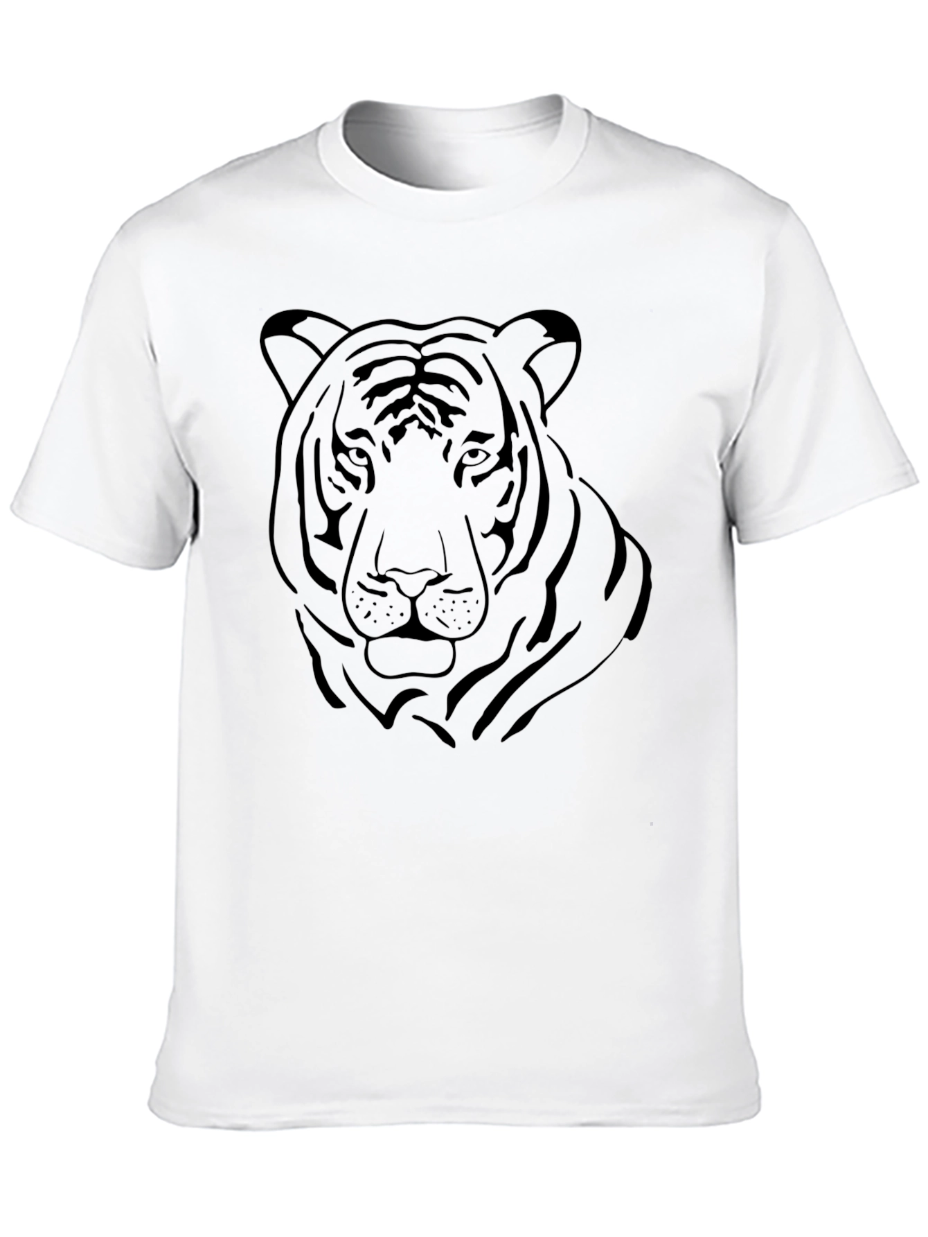 Mens Black Tiger Graphic T-Shirt
