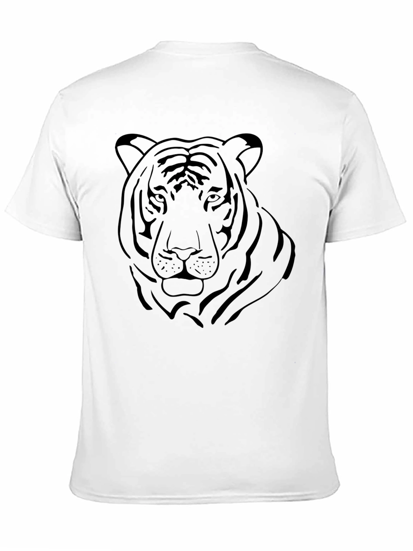 Mens Black Tiger Graphic T-Shirt