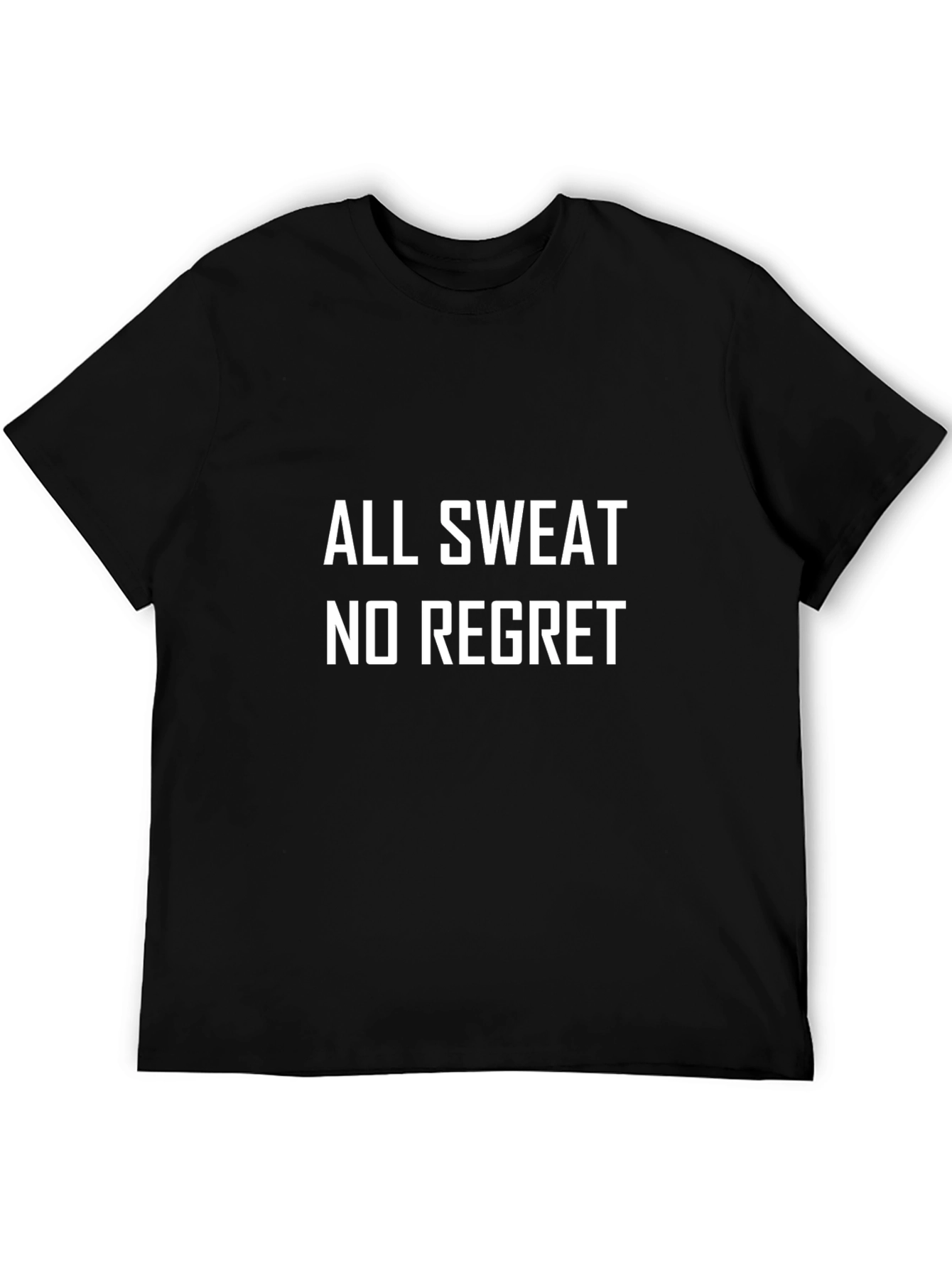 All Sweat No Regret Black Graphic Tee