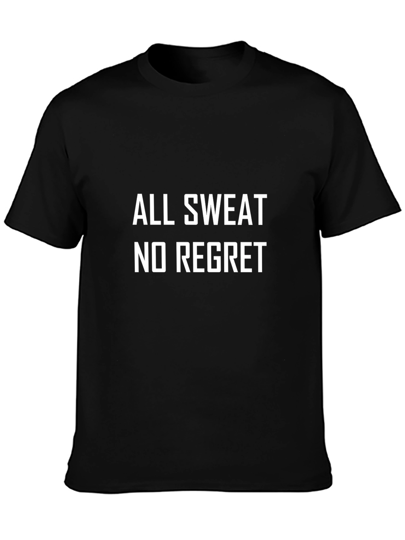 All Sweat No Regret Black Graphic Tee