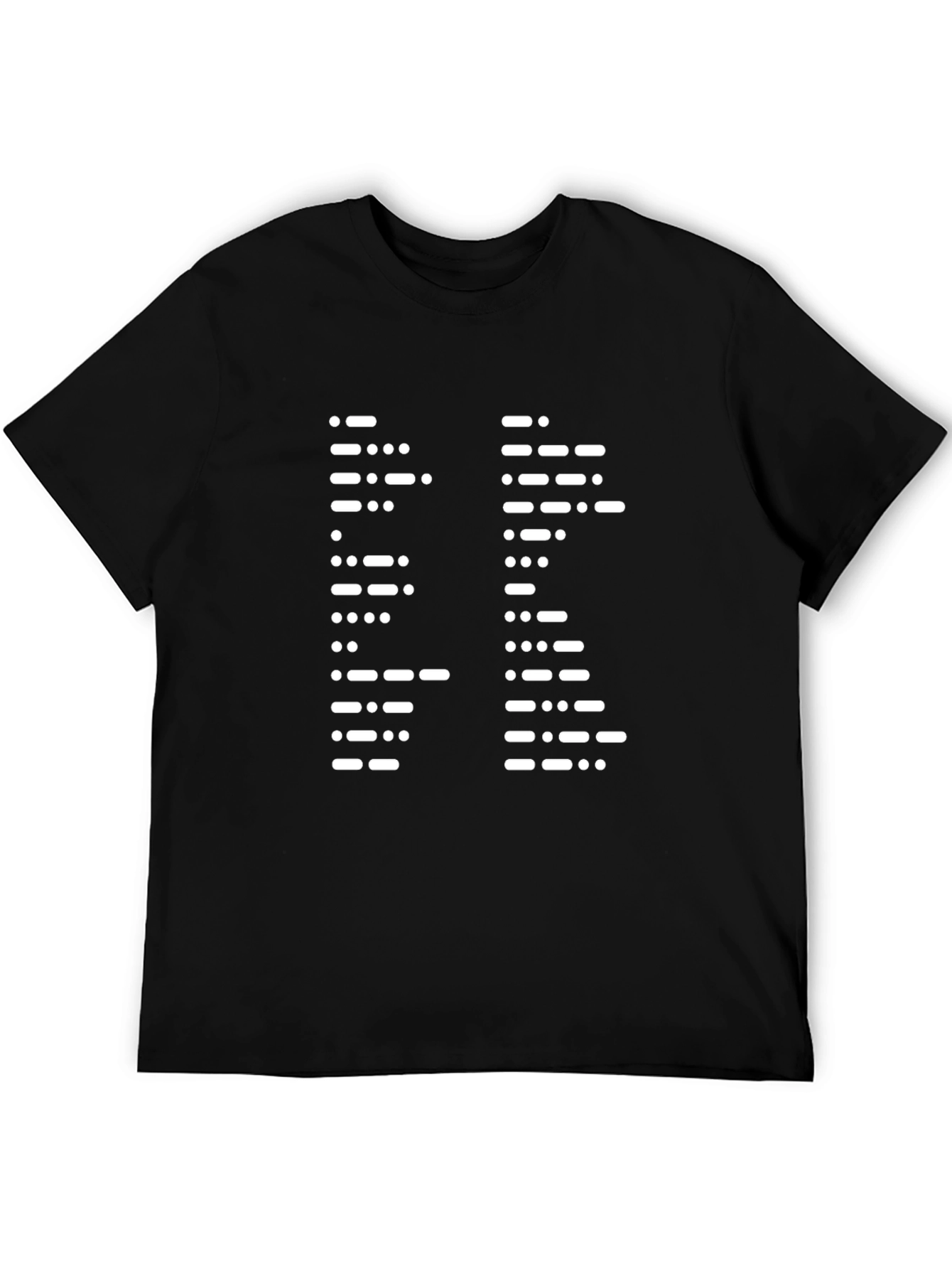 Morse Code Graphic Black T-Shirt