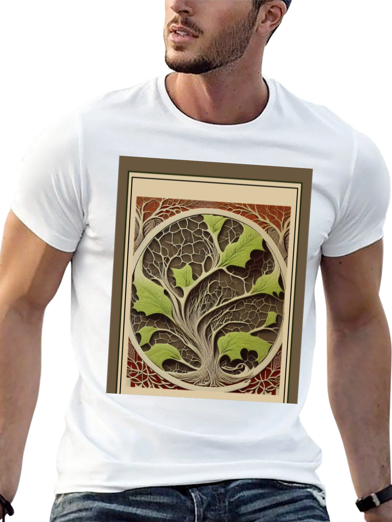 Arboreal Art T-Shirt - Nature Inspired Design
