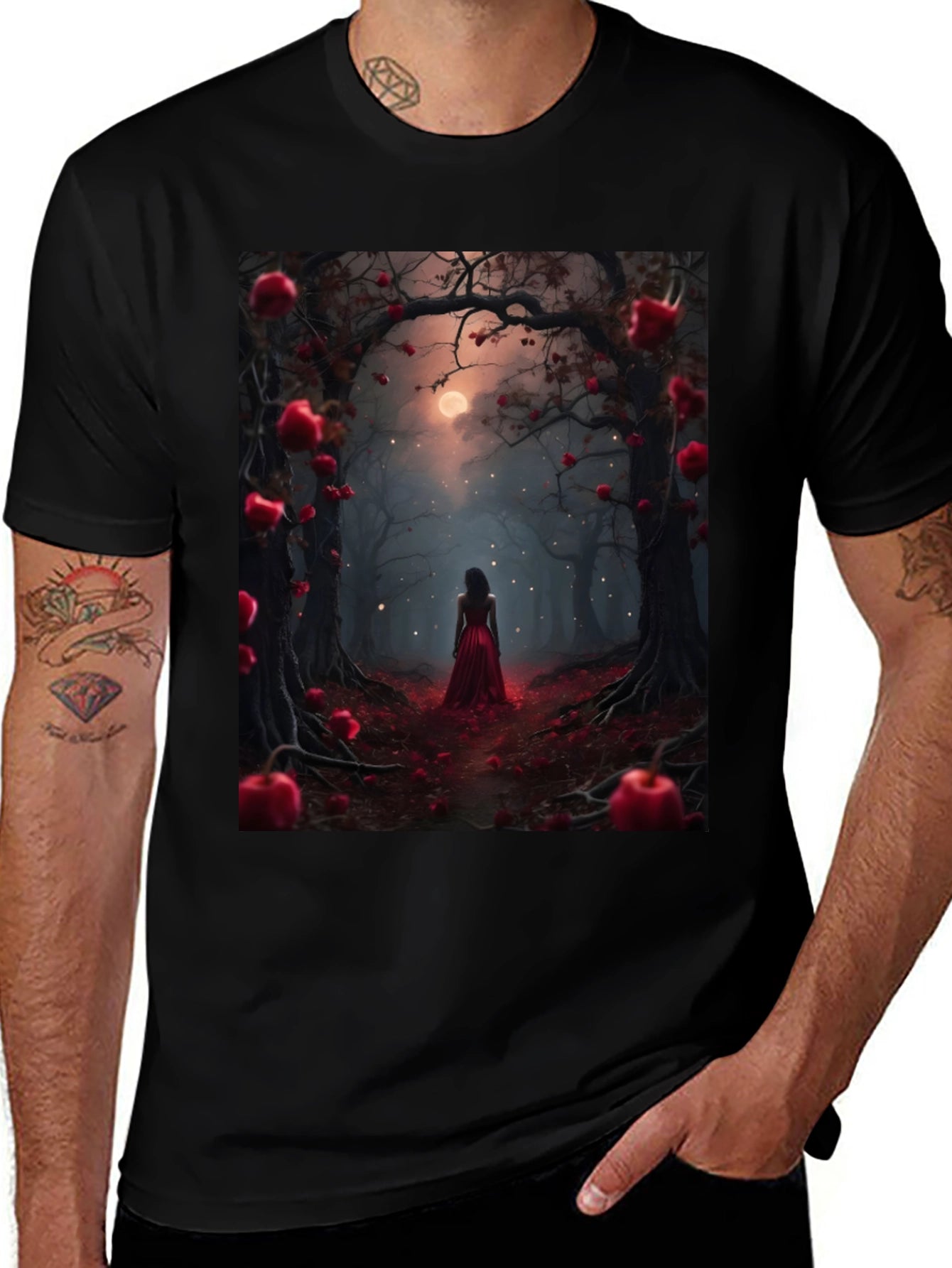 Enchanted Forest Graphic Tee - Mystical Adventure Shirt