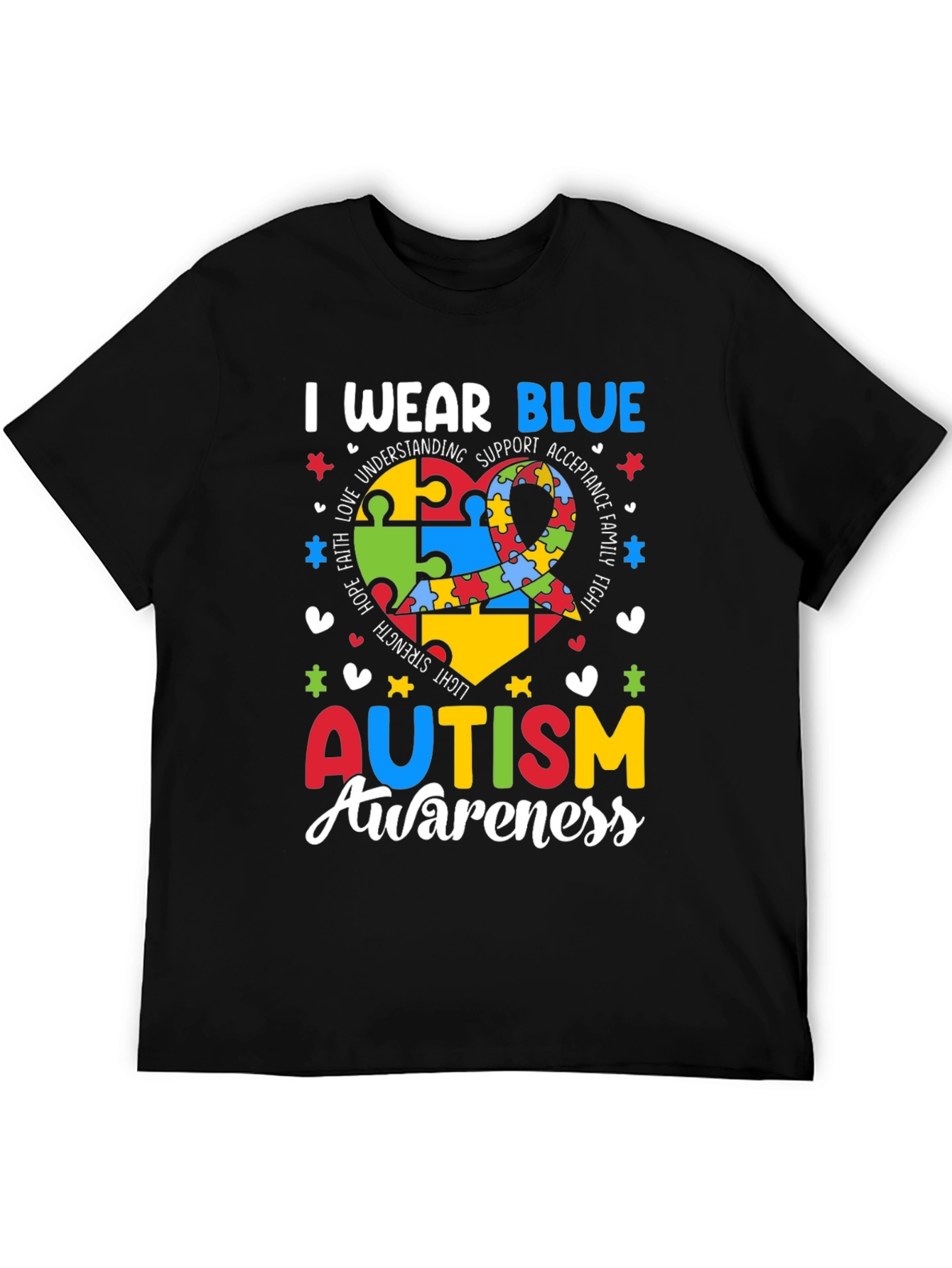 Autism Awareness T-Shirt - I Wear Blue