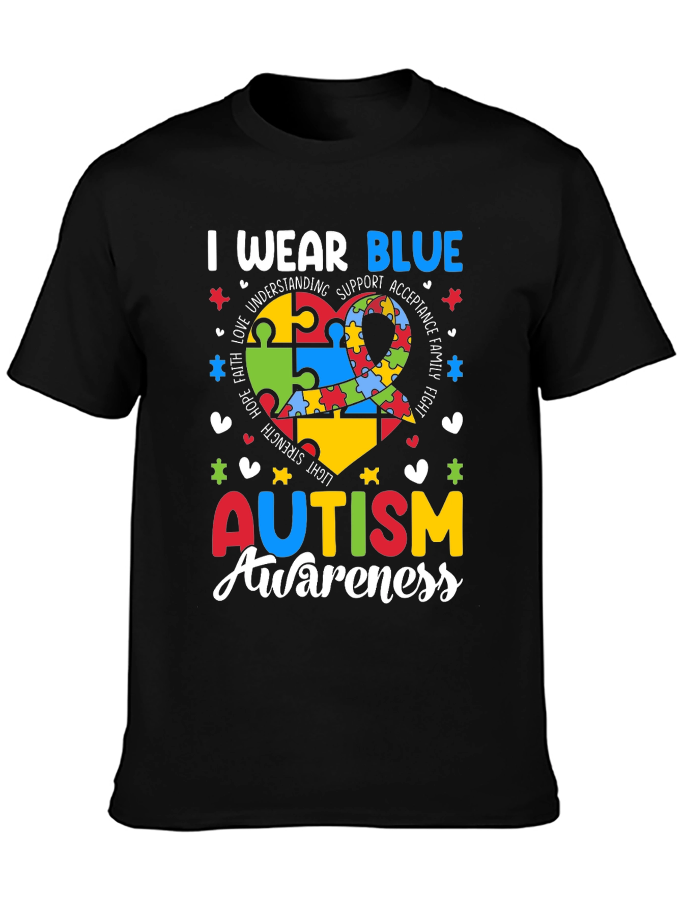 Autism Awareness T-Shirt - I Wear Blue