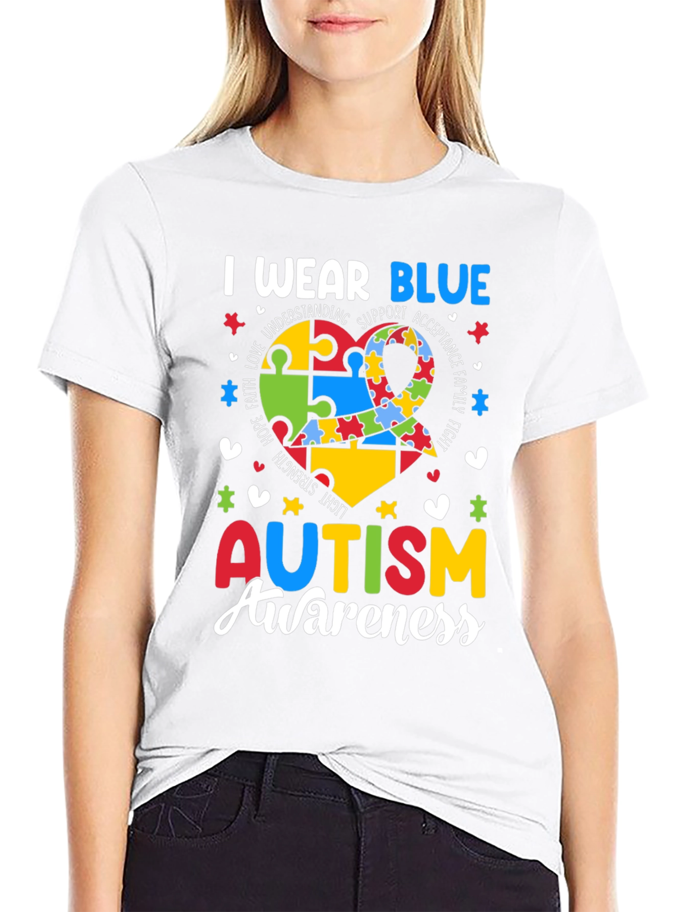 Autism Awareness T-Shirt - I Wear Blue