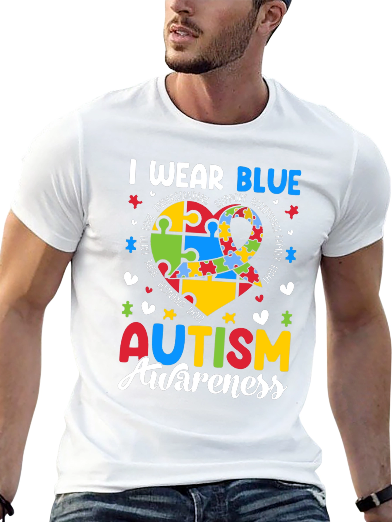 Autism Awareness T-Shirt - I Wear Blue
