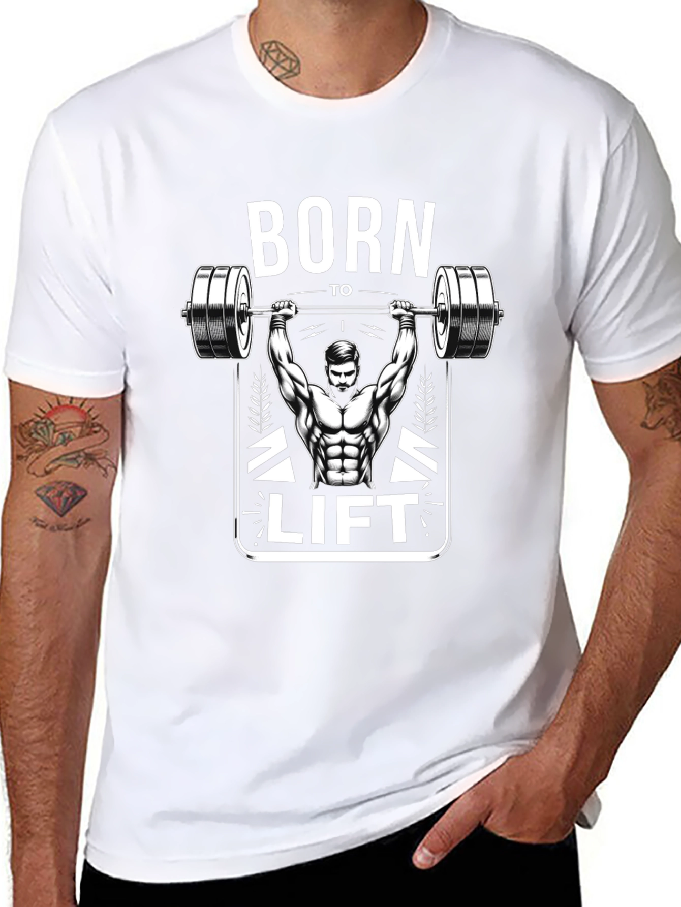 Born To Lift Black Graphic Tee Shirt