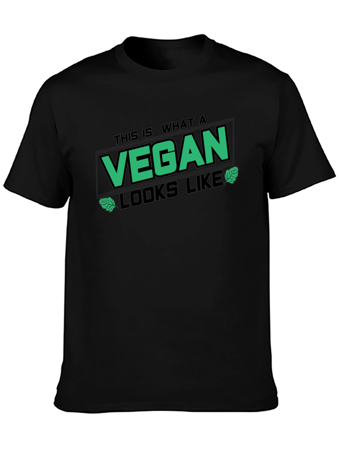 This is What A Vegan Looks Like Black T-Shirt
