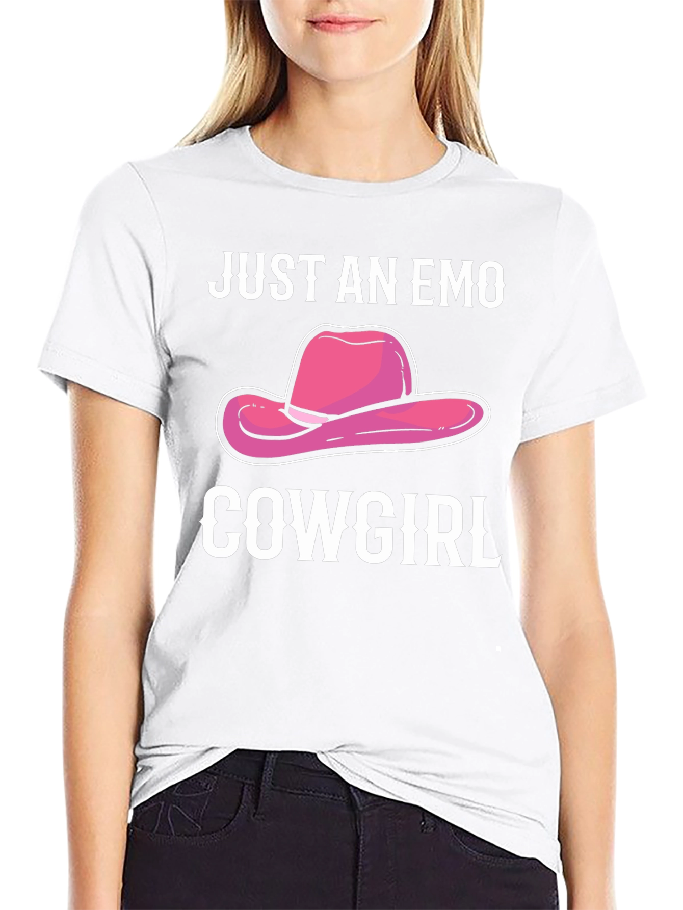 Just an Emo Cowgirl Graphic T-Shirt