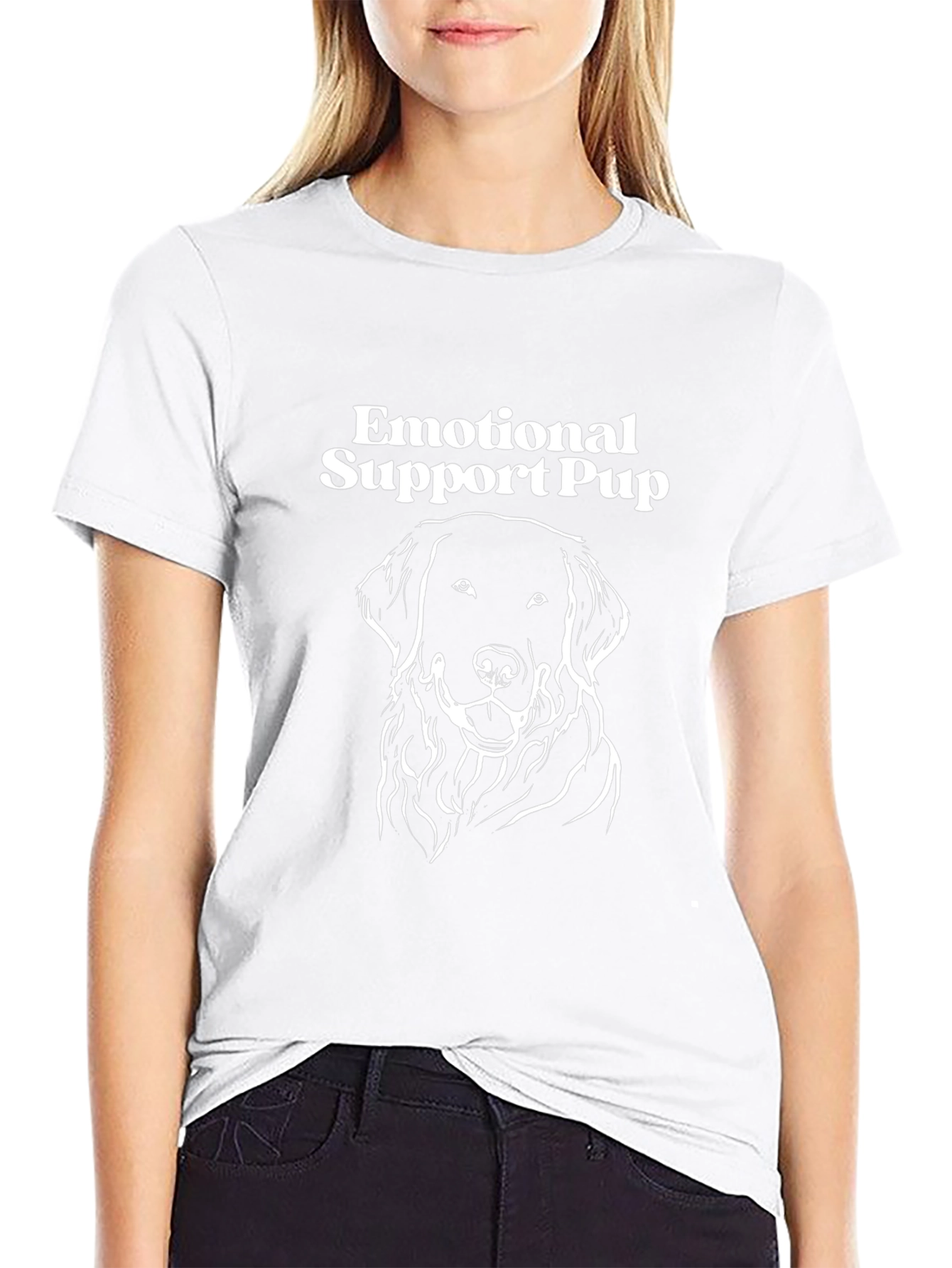 Emotional Support Pup T-Shirt - Black