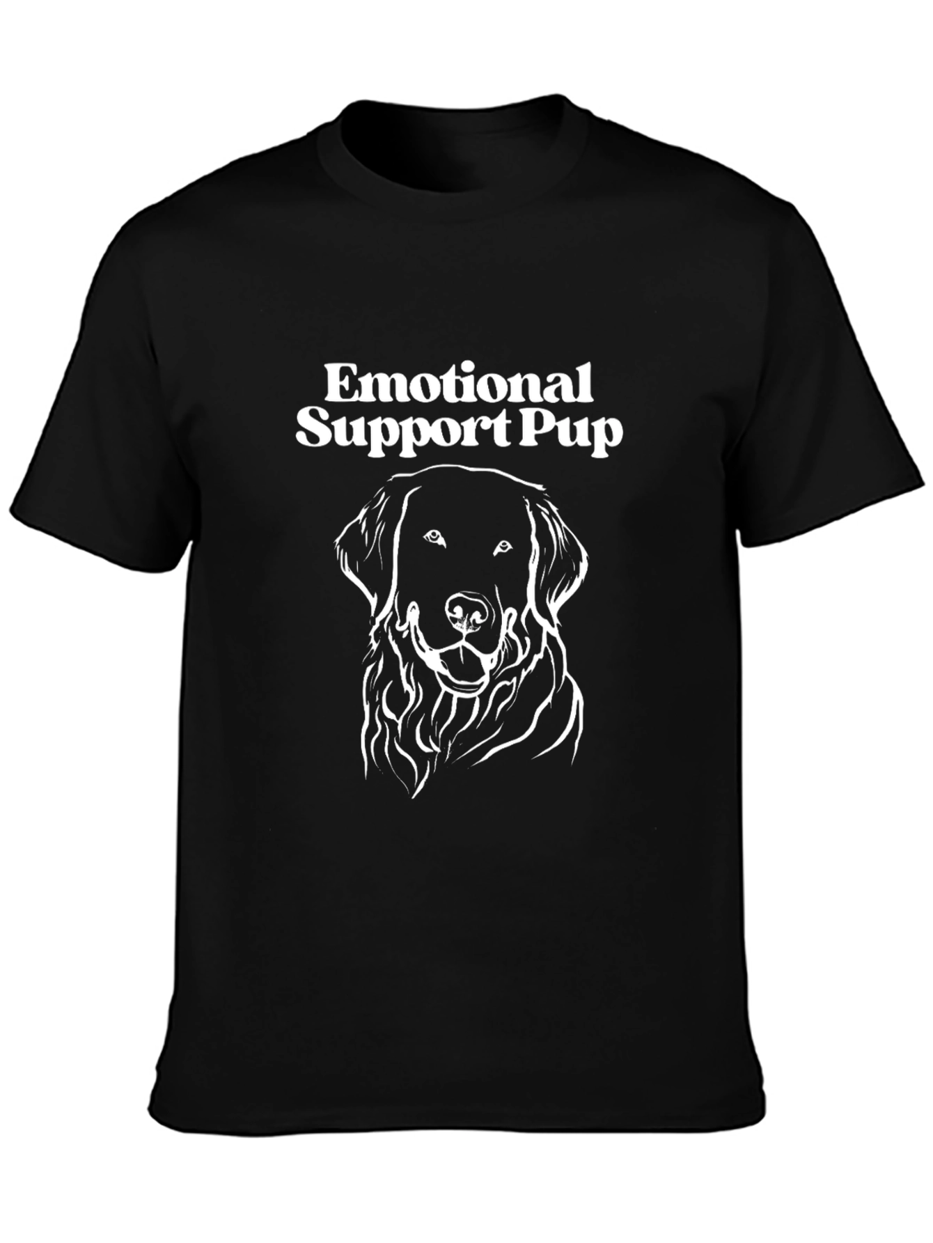 Emotional Support Pup T-Shirt - Black