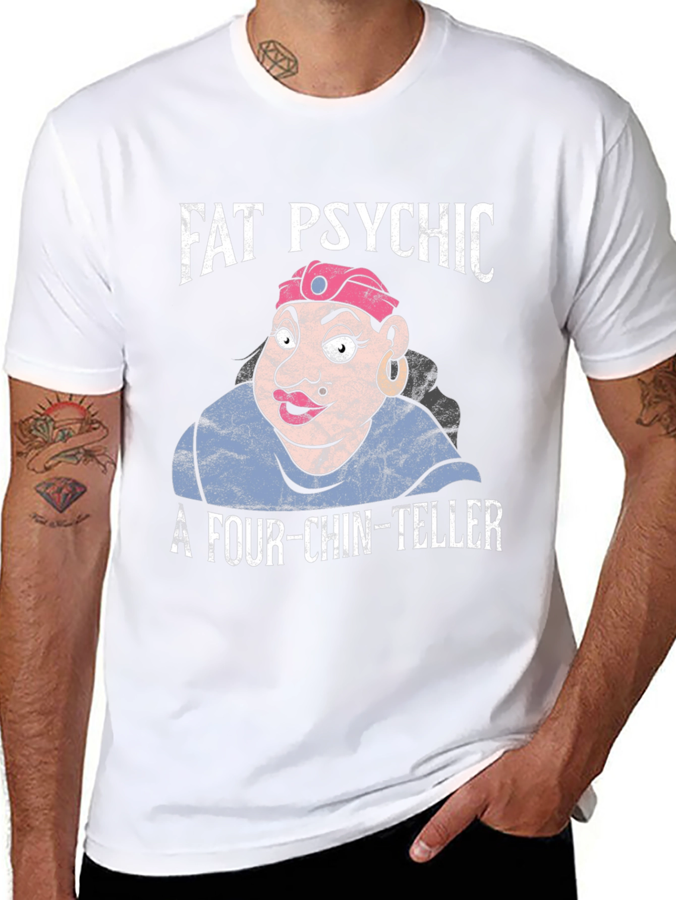 Fat Psychic Four-Chin-Teller Novelty T-Shirt