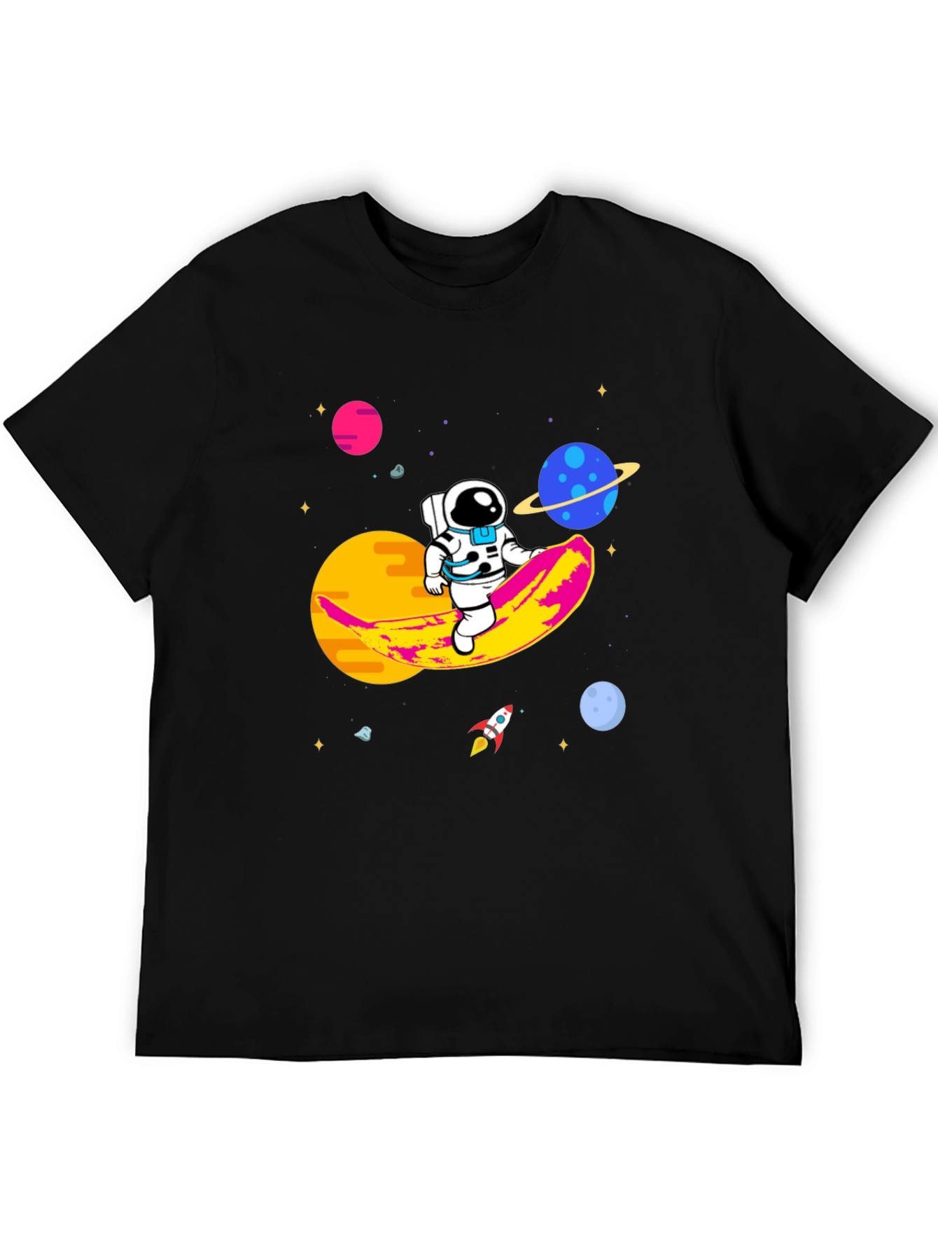 Astronaut Banana Ride Graphic Tee