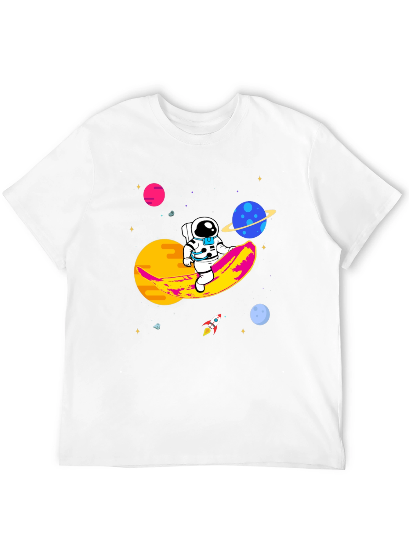 Astronaut Banana Ride Graphic Tee