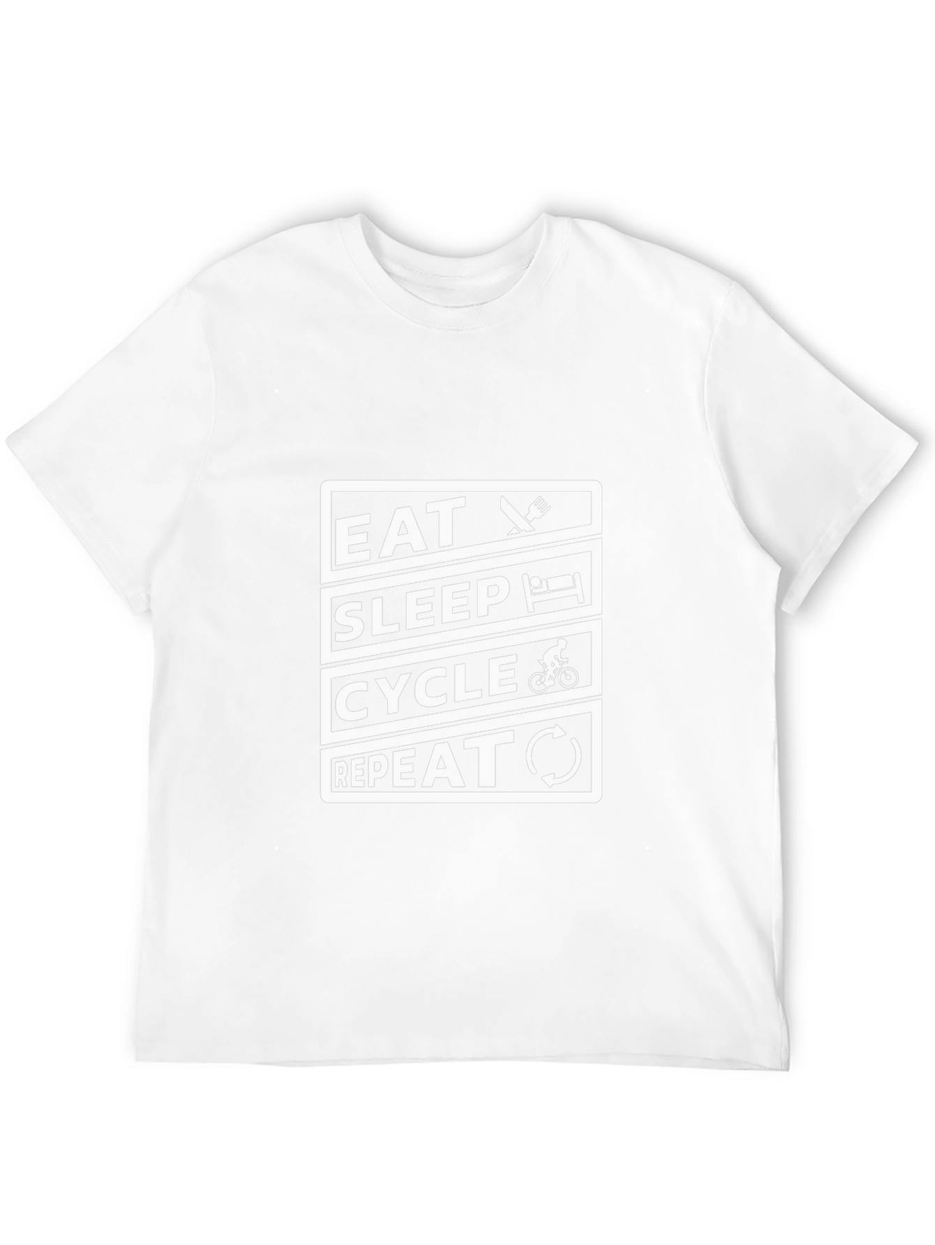 Eat Sleep Cycle Repeat Black Graphic Tee