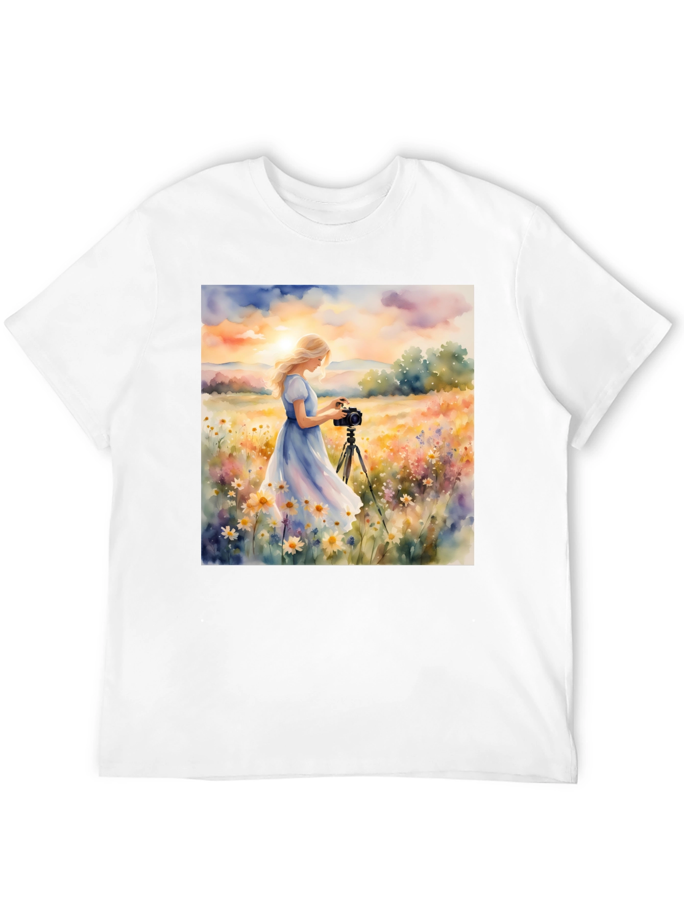 Floral Photographer Graphic T-Shirt