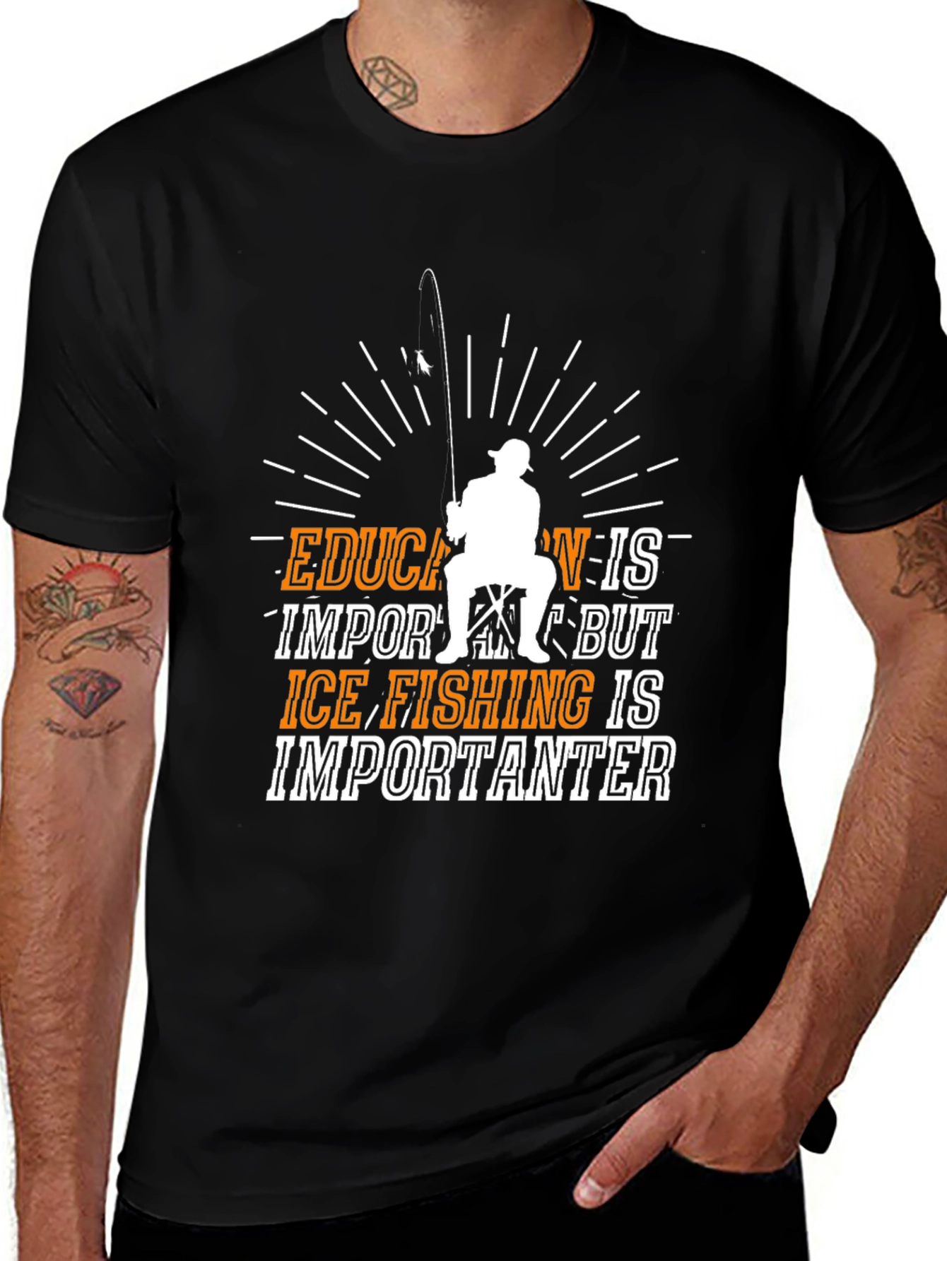 Ice Fishing is Importanter Funny T-Shirt