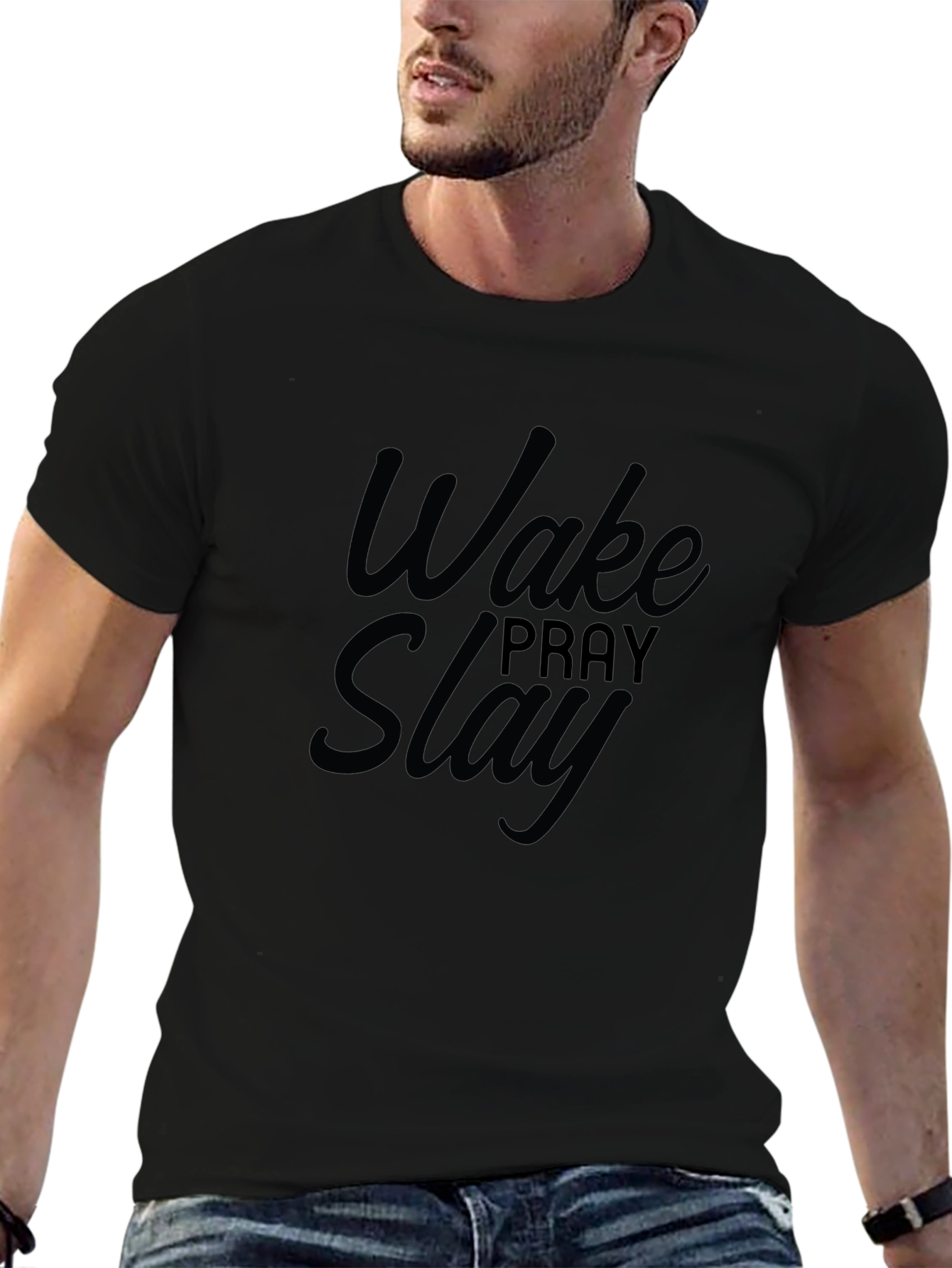 Wake Pray Slay Black T-Shirt