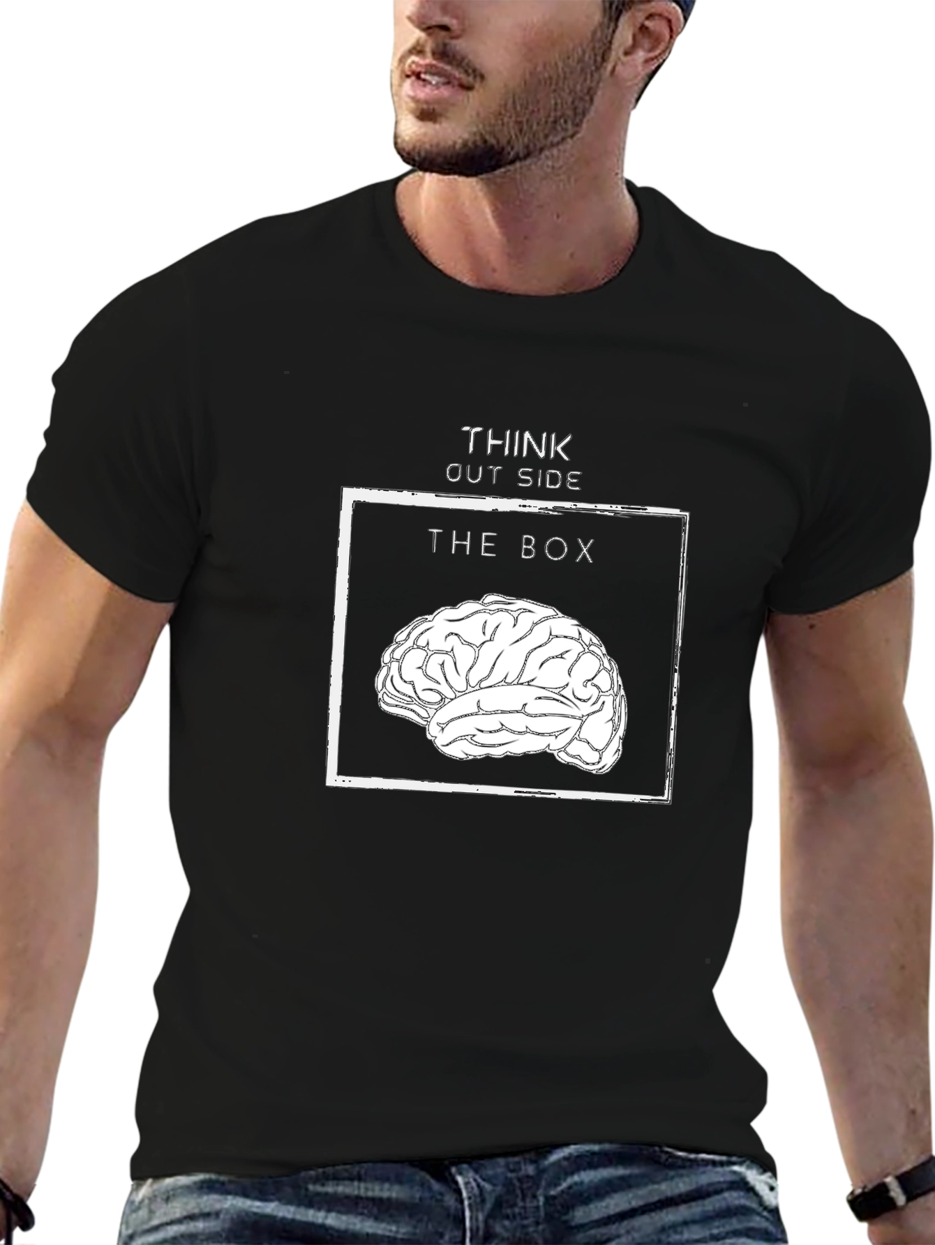 Think Outside the Box Brain T-Shirt