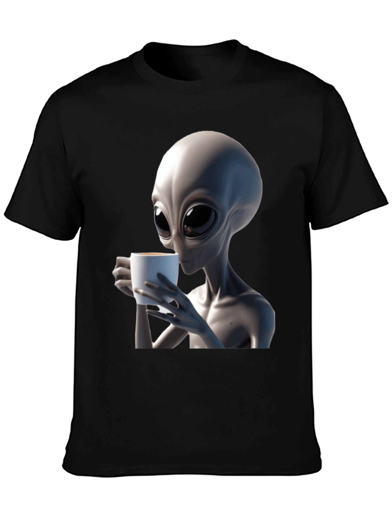 Alien Coffee Lover T-Shirt - Black