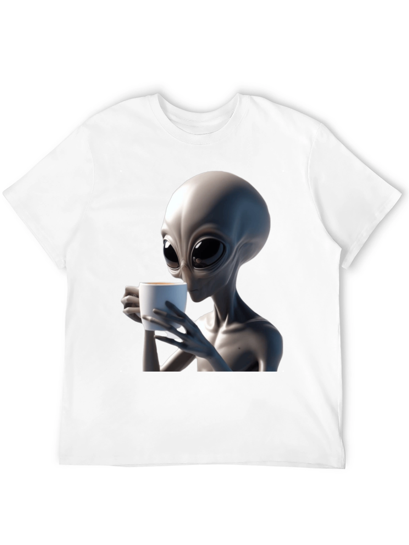 Alien Coffee Lover T-Shirt - Black