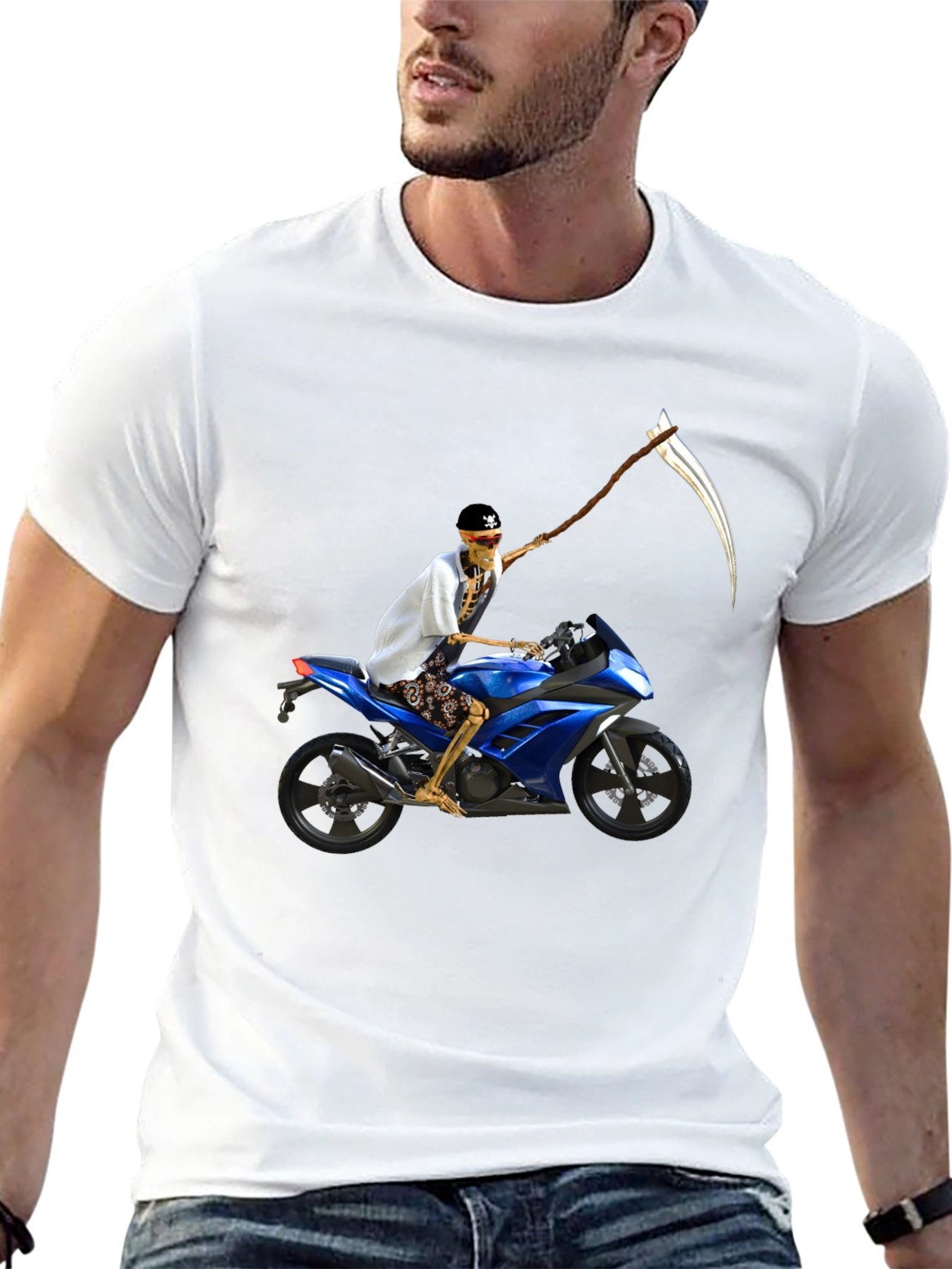 Skeleton Rider Graphic T-Shirt