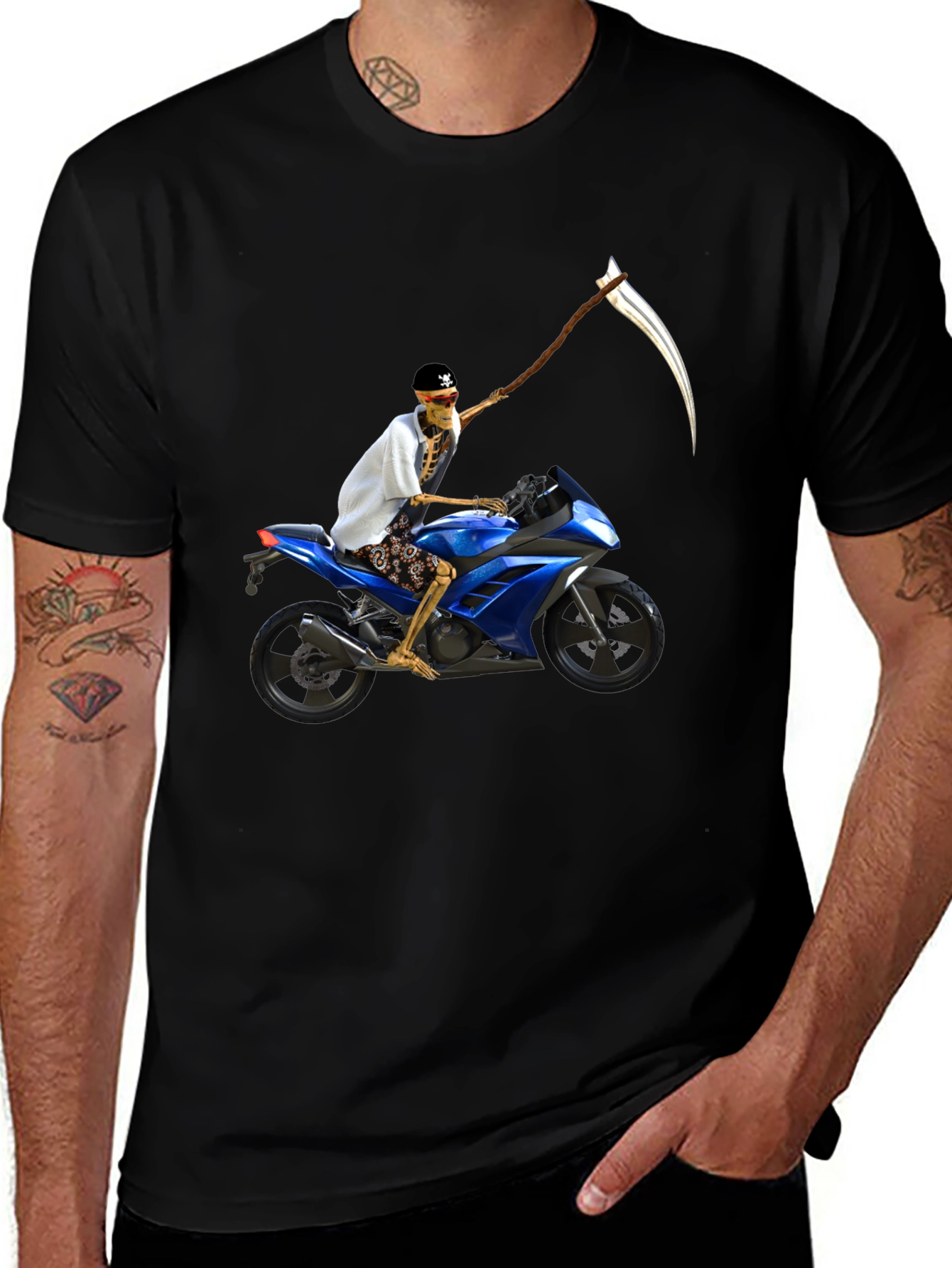 Skeleton Rider Graphic T-Shirt