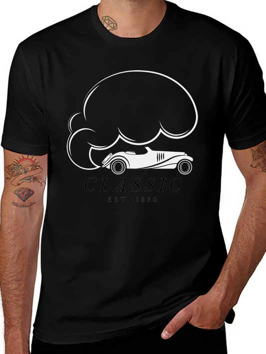 Classic Car Graphic T-Shirt - Vintage Style