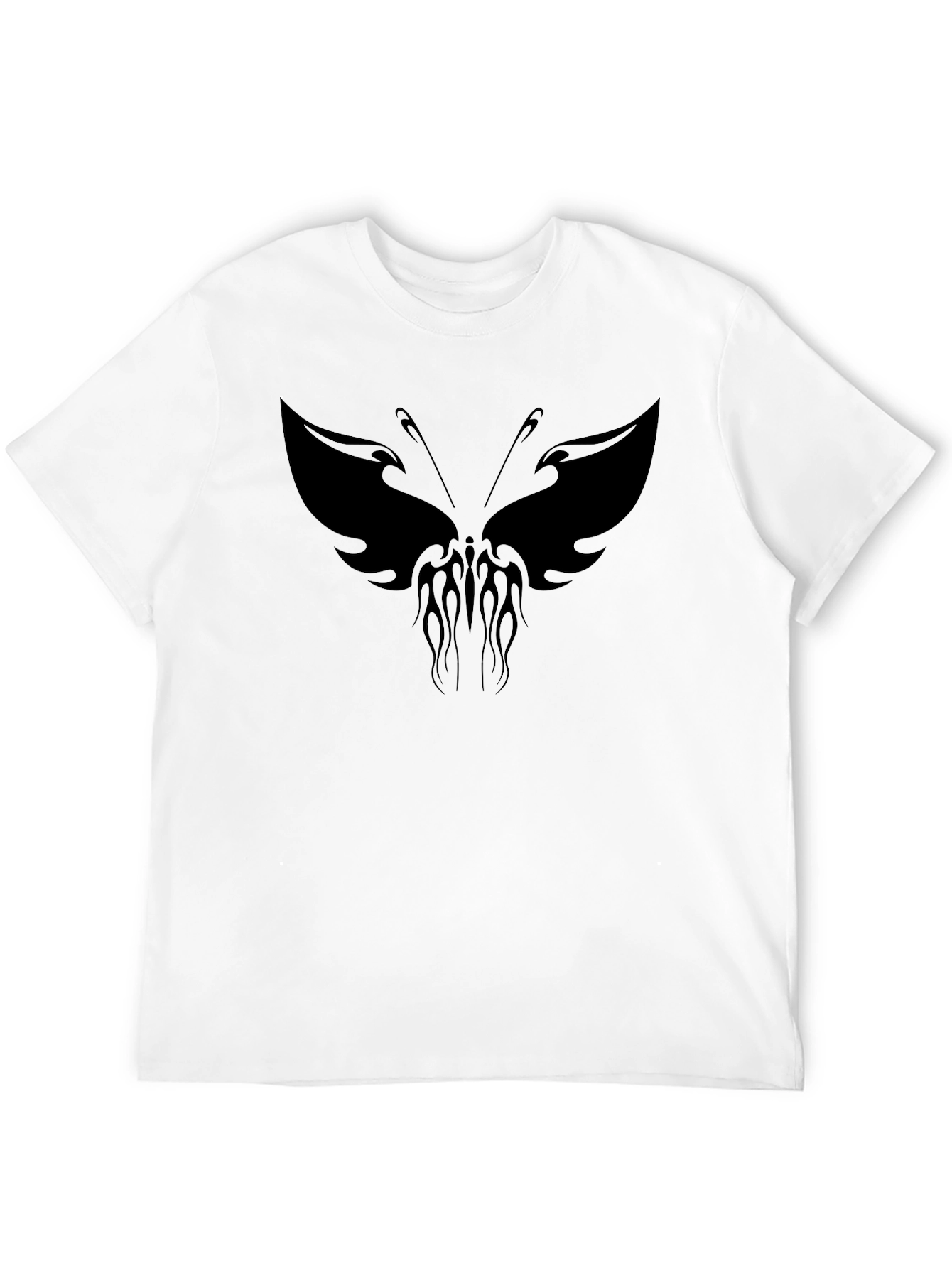 Mens Black Butterfly Flame Graphic Tee