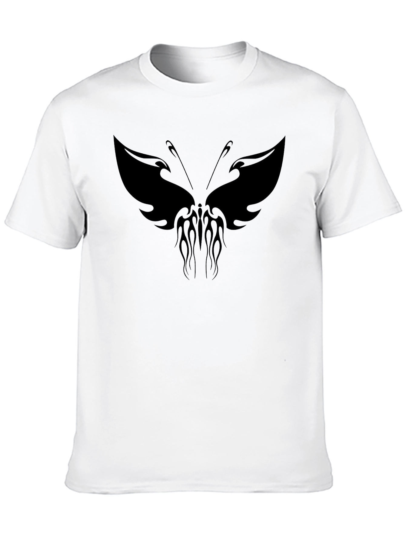 Mens Black Butterfly Flame Graphic Tee
