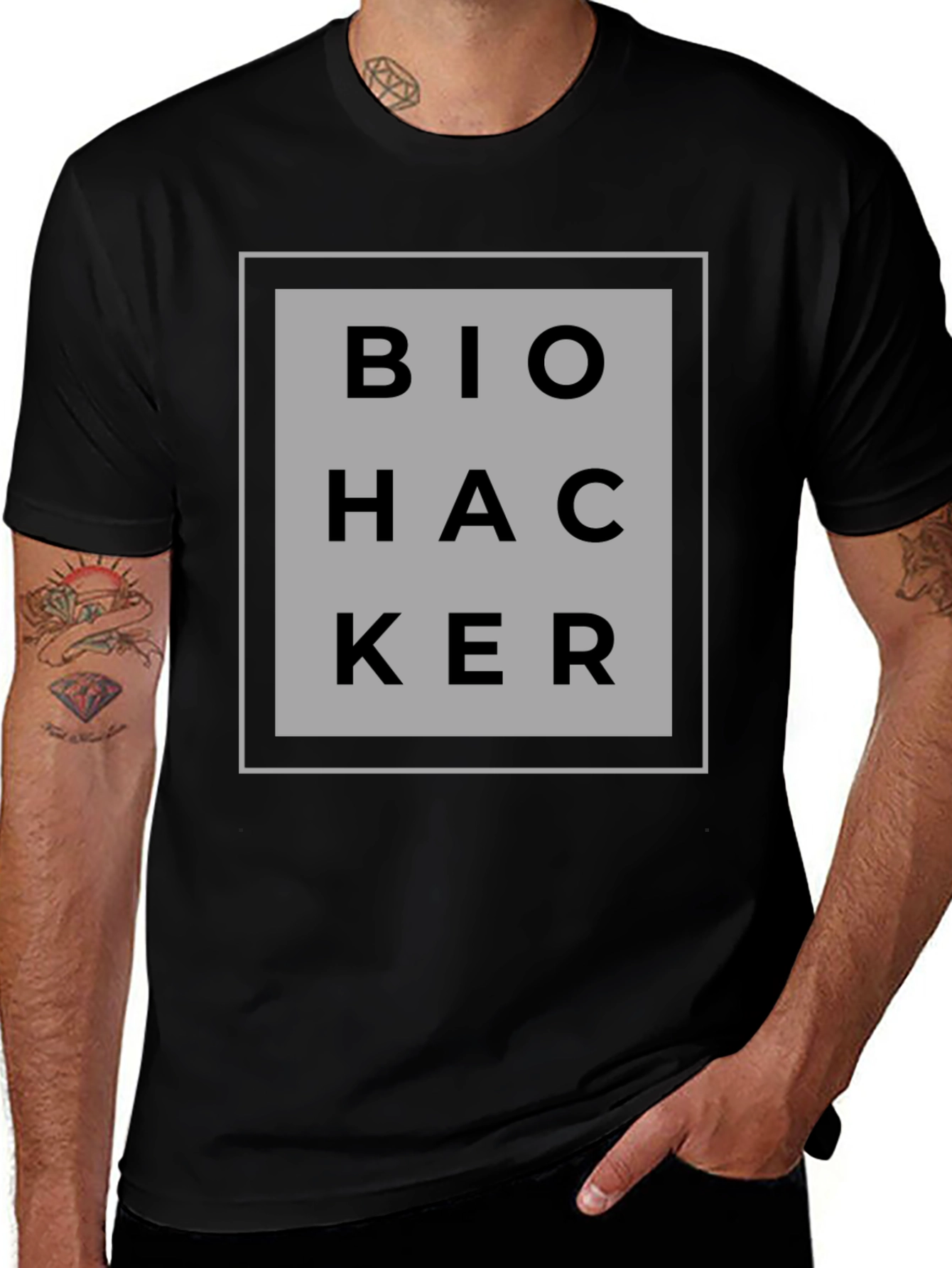 Biohacker Graphic Tee - Black