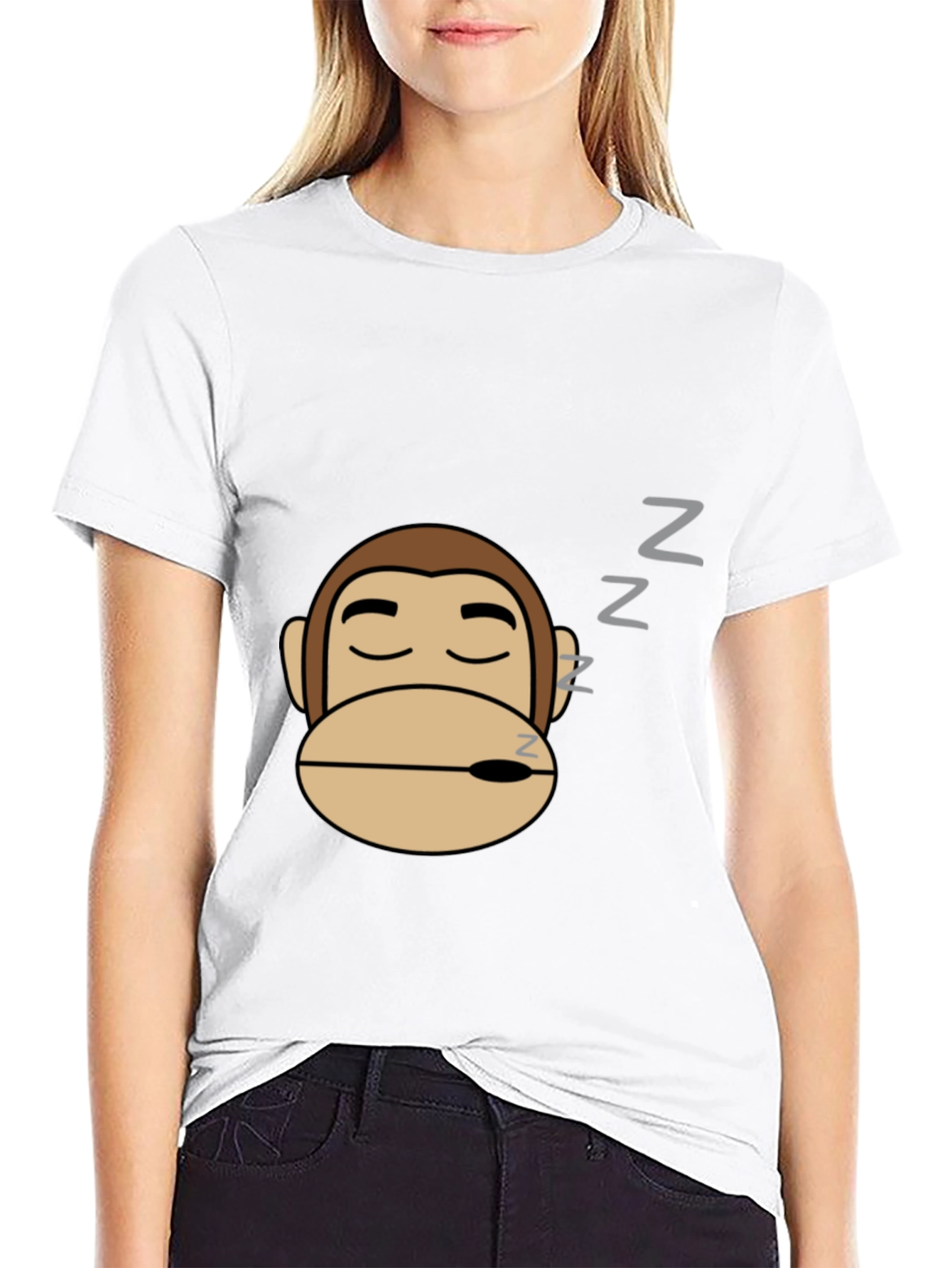 Sleeping Monkey Graphic Tee - Relaxed Fit