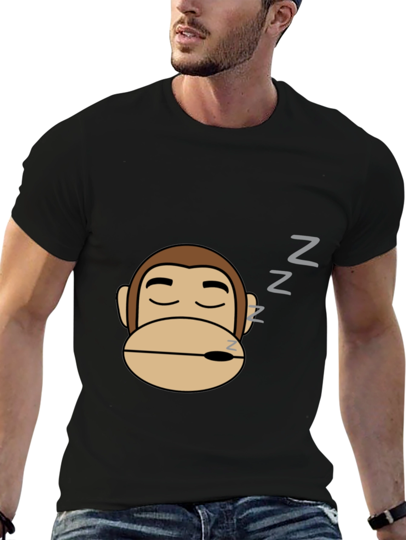 Sleeping Monkey Graphic Tee - Relaxed Fit