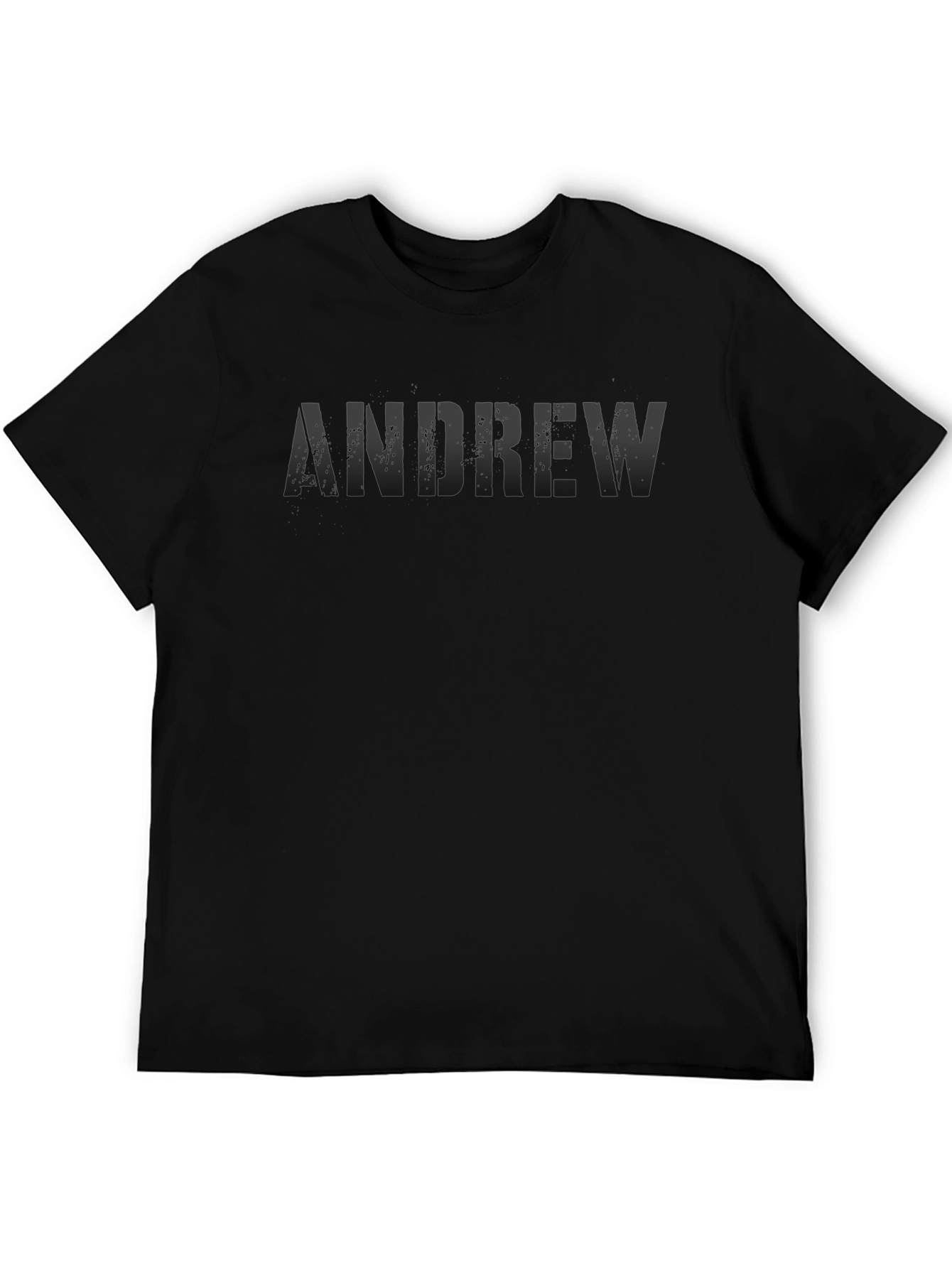 Andrew Mens Black Crew Neck T-Shirt