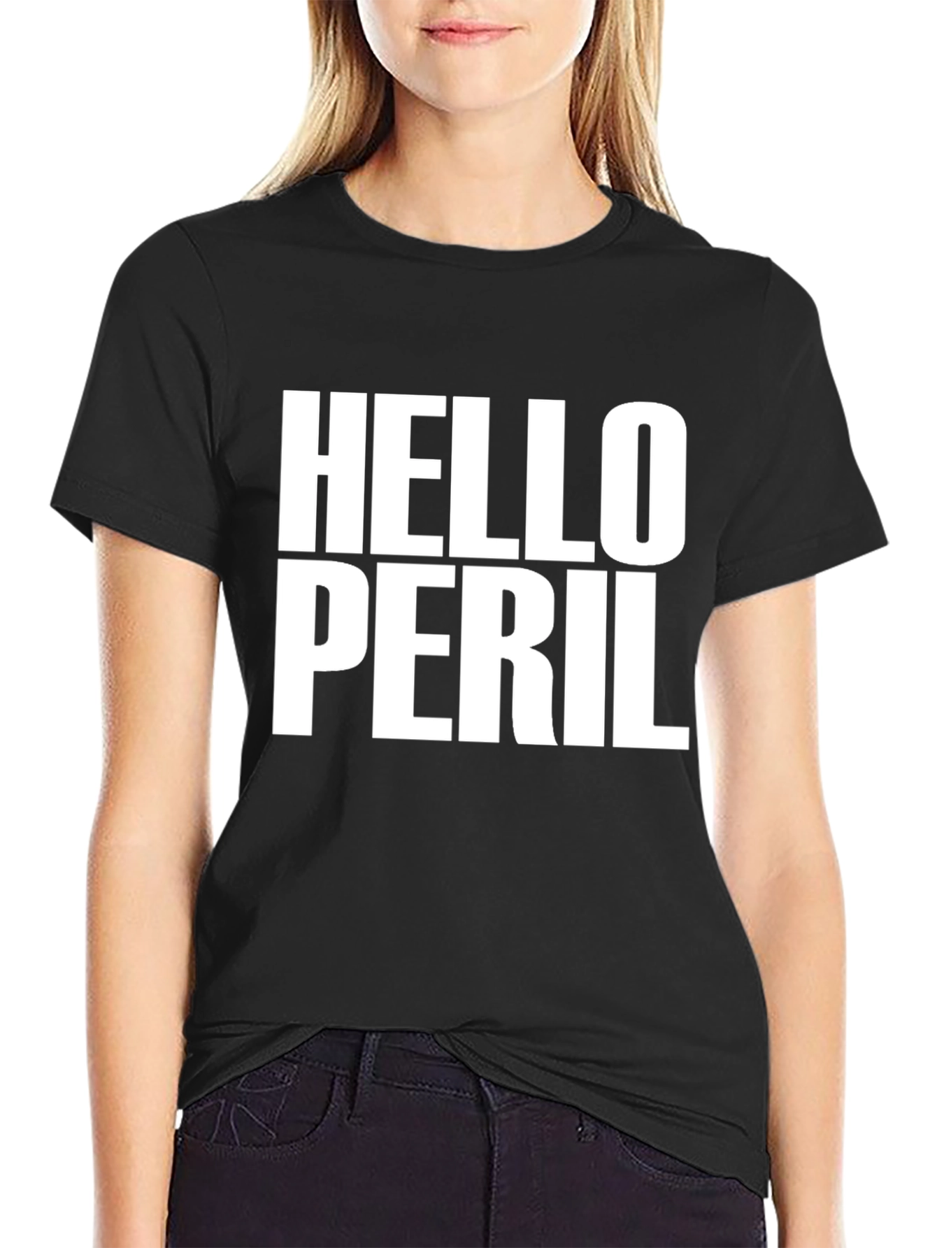 Hello Peril Graphic T-Shirt - Bold Statement Tee