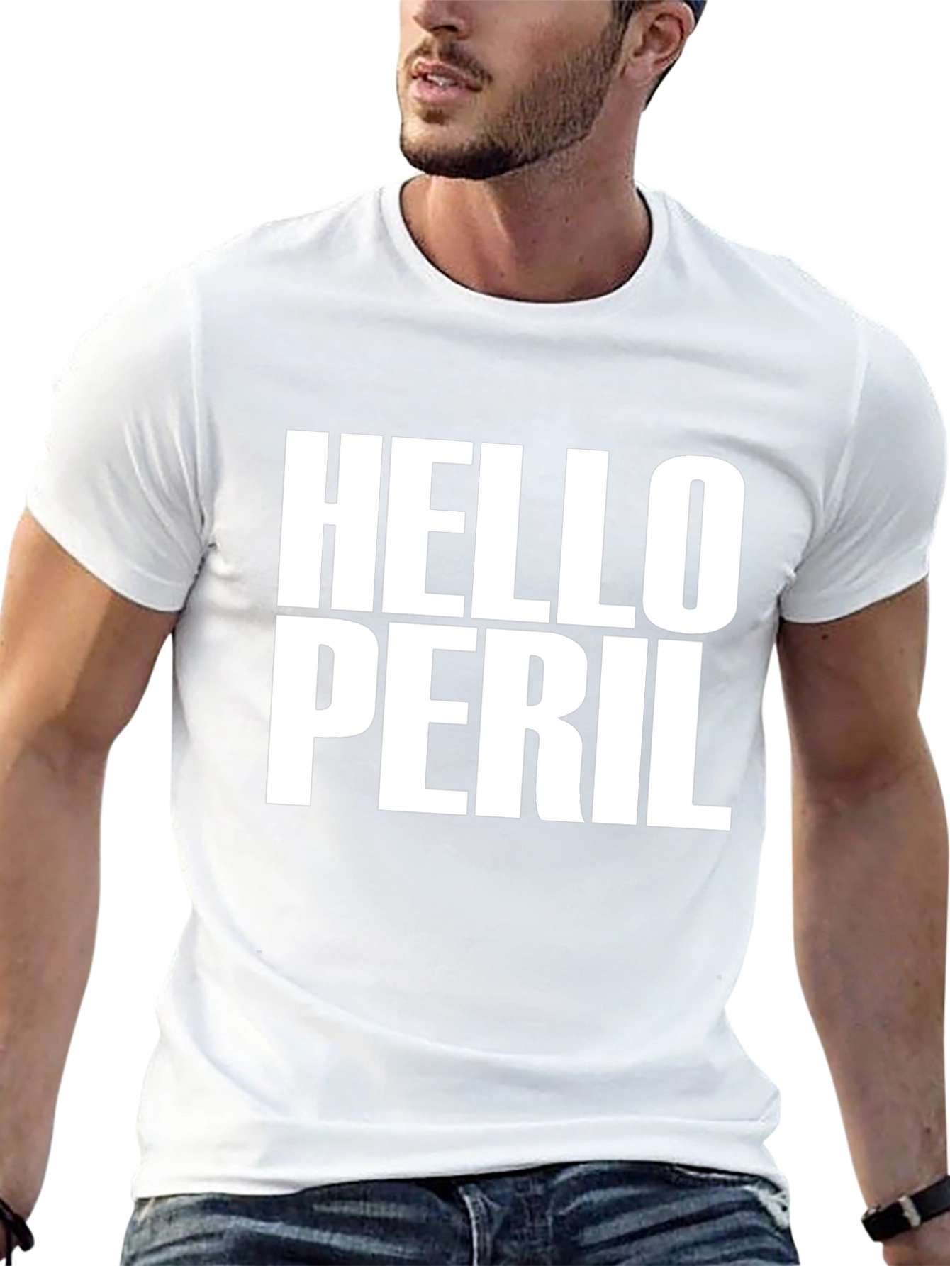 Hello Peril Graphic T-Shirt - Bold Statement Tee