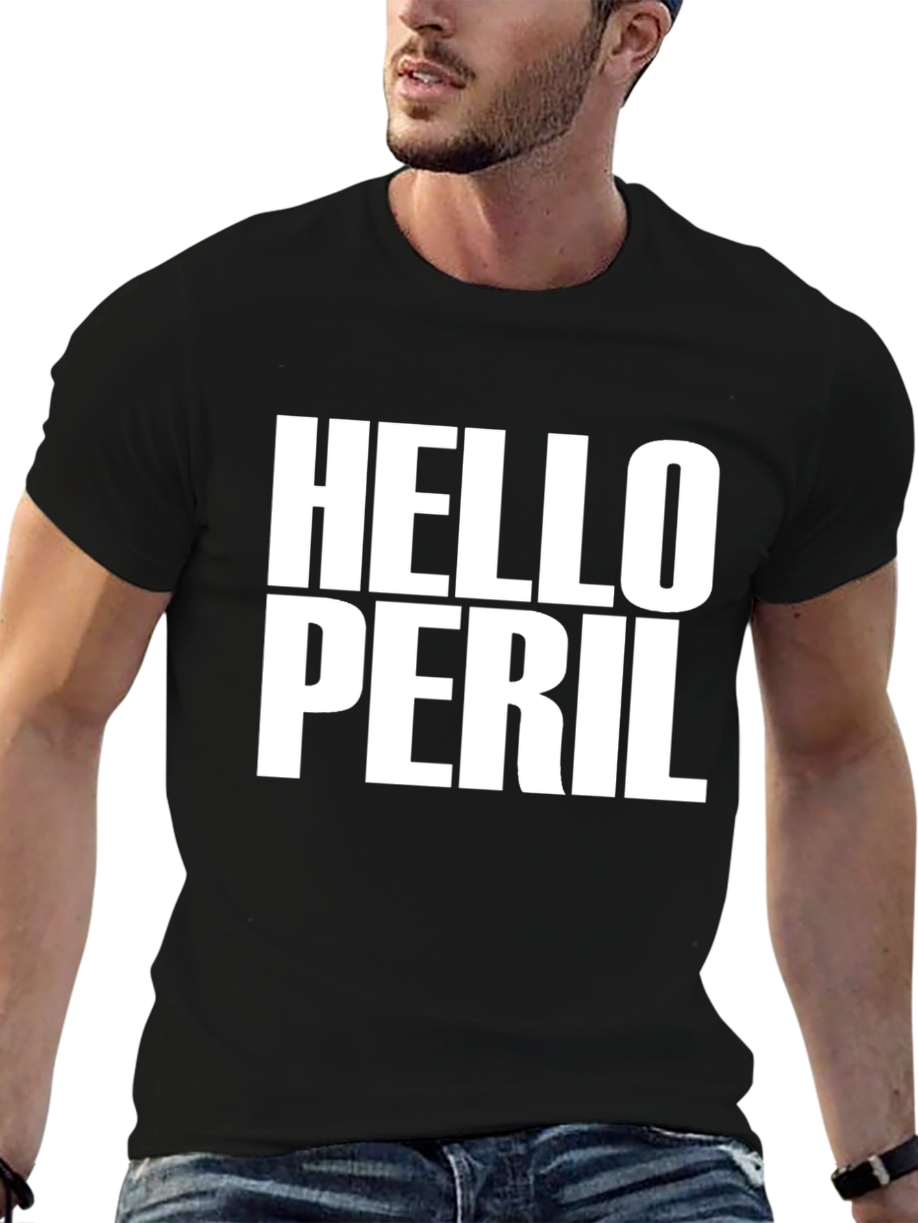 Hello Peril Graphic T-Shirt - Bold Statement Tee